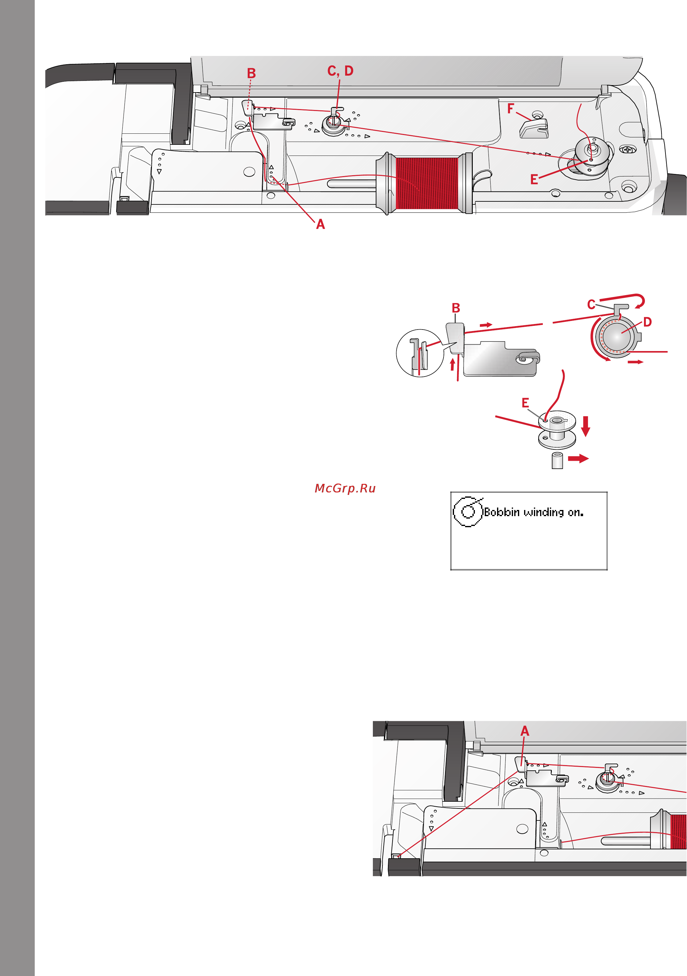Pfaff creative 1.5 [20/68] Bobbin winding