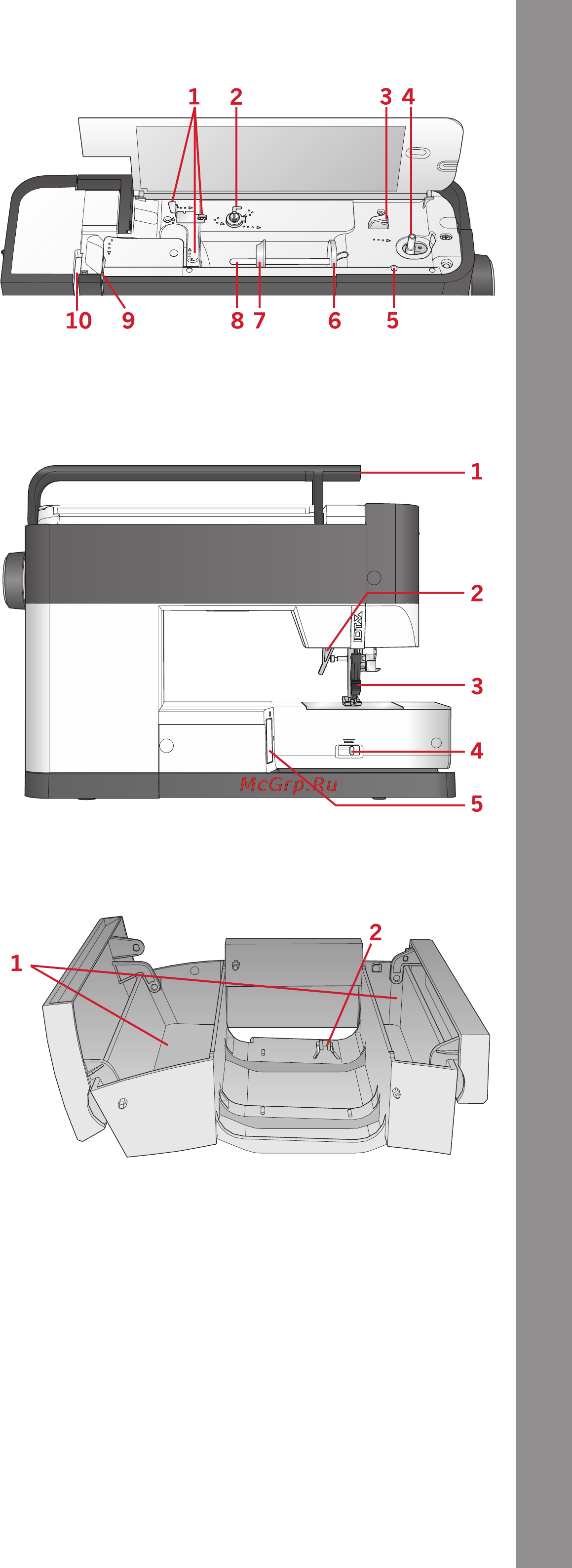 Pfaff creative 1.5 [7/68] Top parts