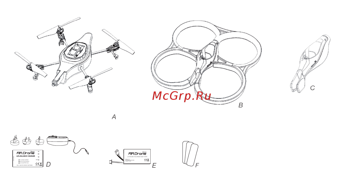 Parrot AR.Drone, желтый Инструкция по эксплуатации онлайн [2/28] 161261