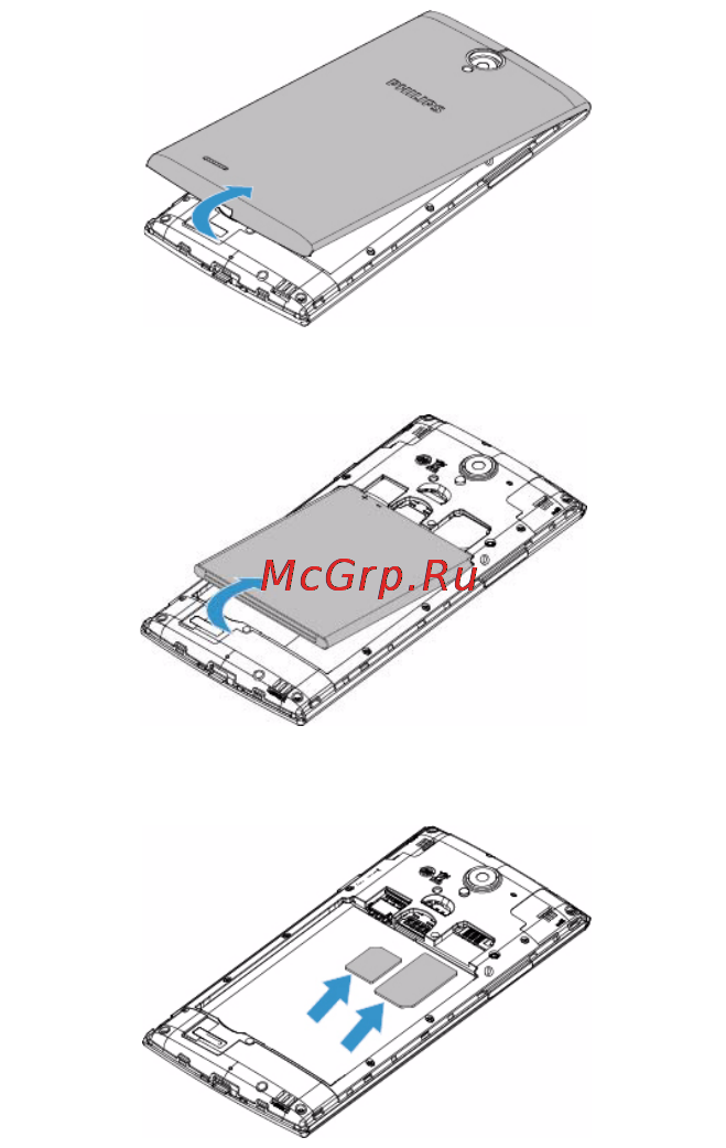 Philips s337 [3/18] Сборка и зарядка