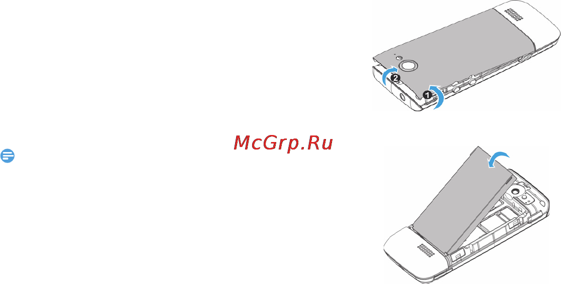 Philips Xenium X623 Black [6/39] Вставка sim карты и зарядка аккумулятора