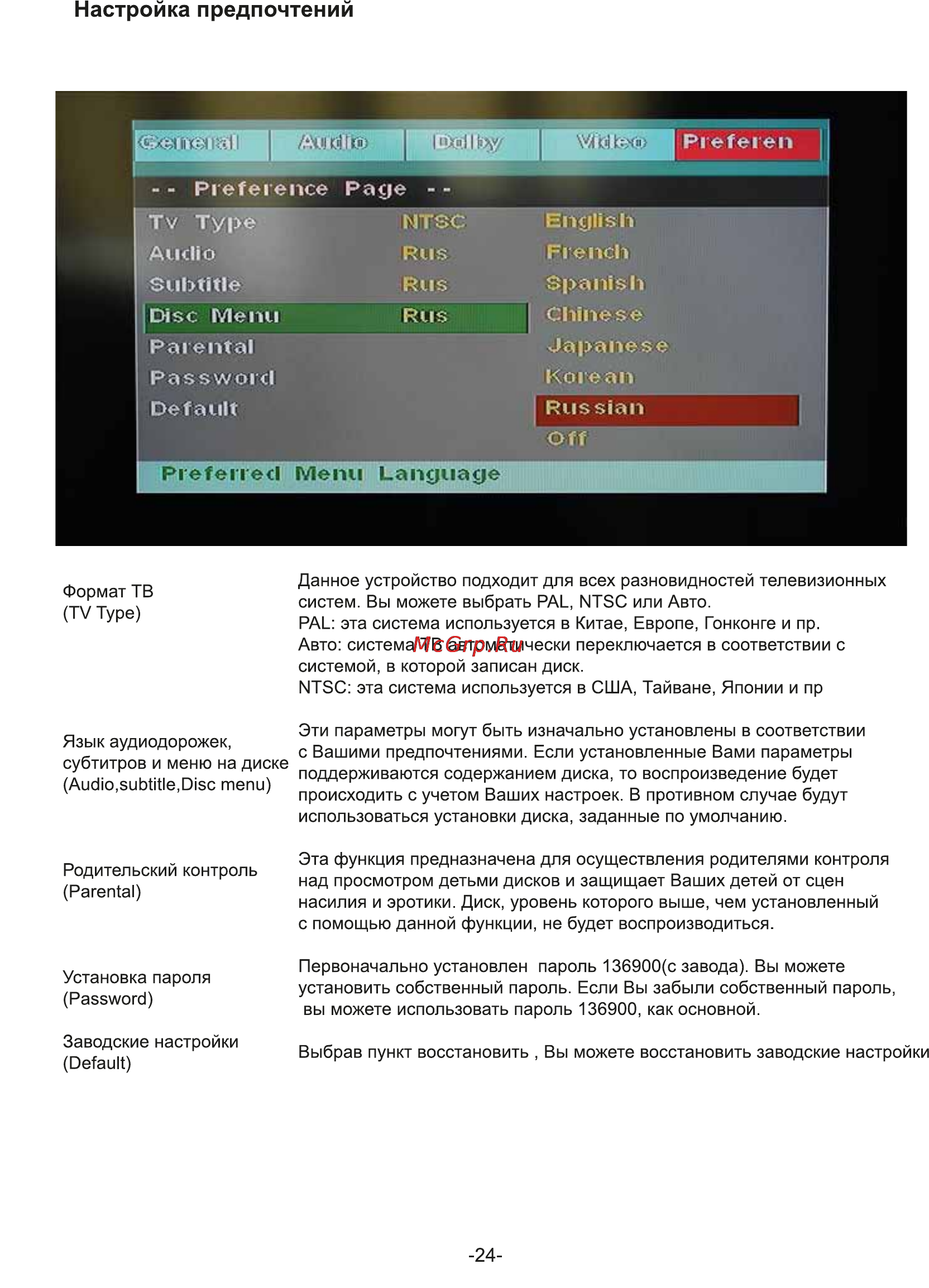 Rolsen RMD-300 [24/30] Default russian