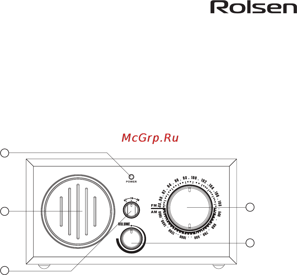 Rolsen RFM-110 Инструкция по эксплуатации онлайн