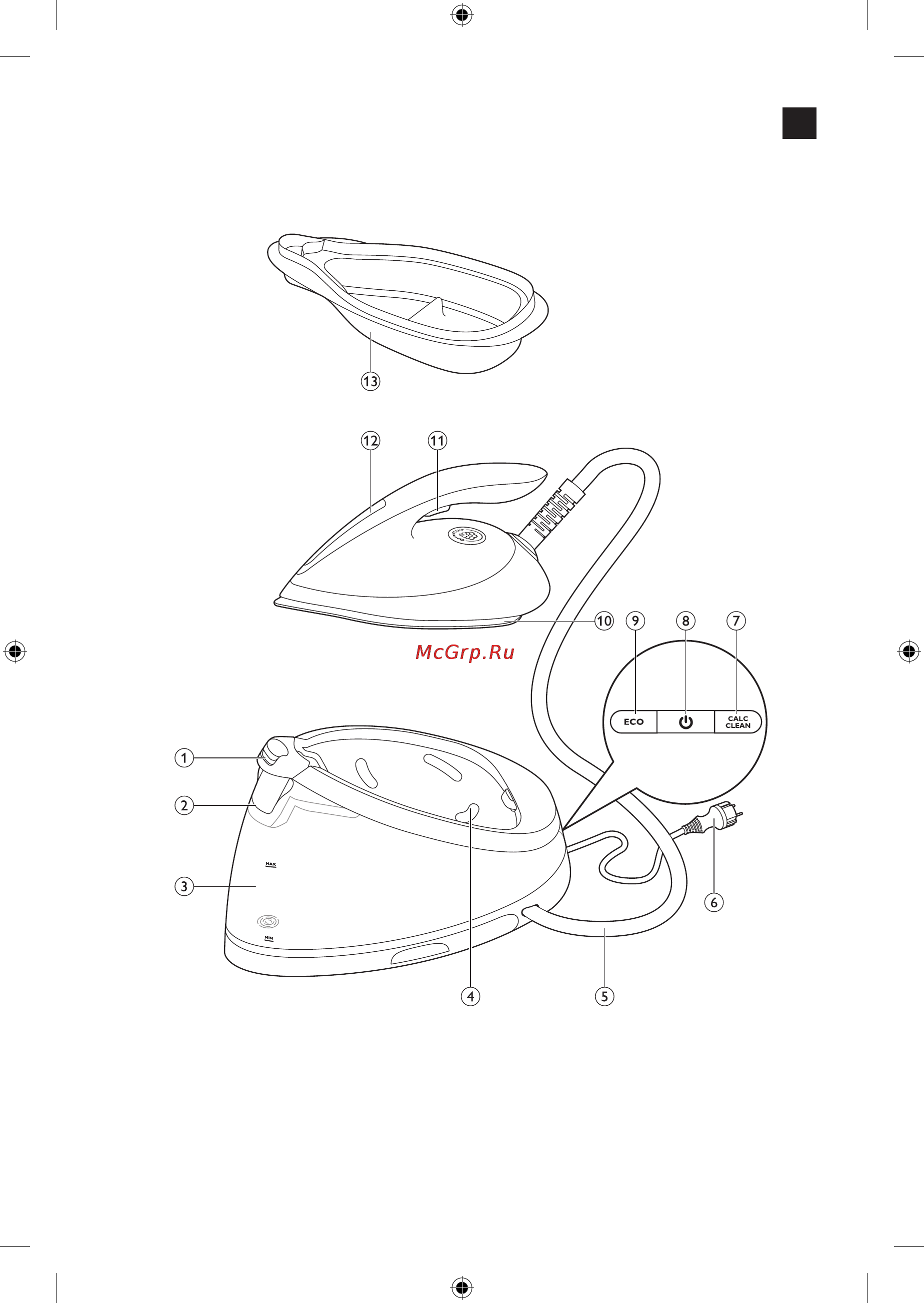 Philips gc 7035/20 Инструкция по эксплуатации онлайн [3/104] 161600