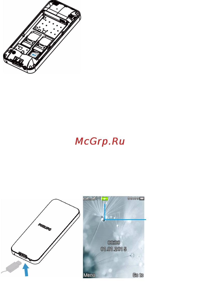 Philips e180 black [6/73] Вставка карты microsd карты памяти