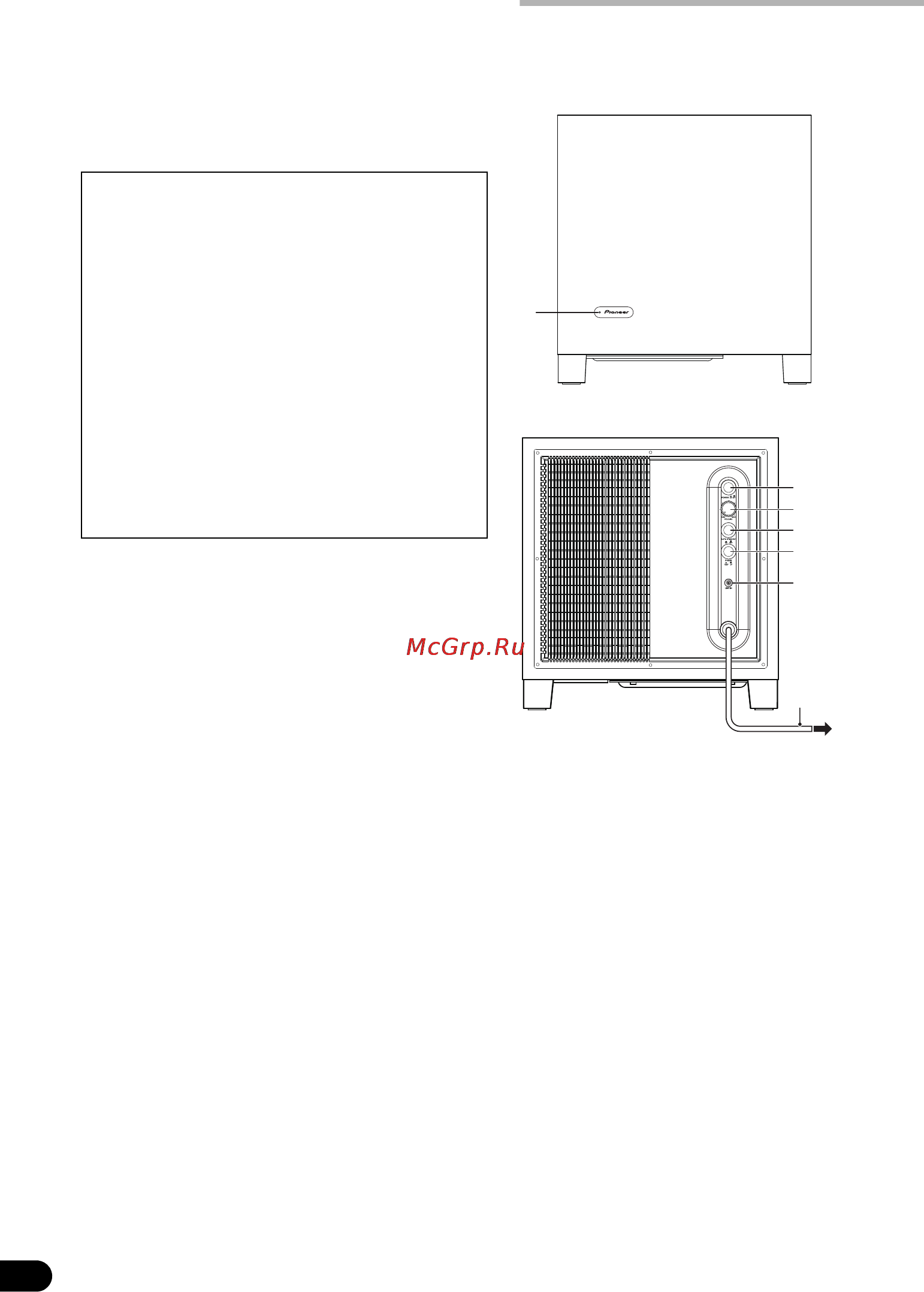 Pioneer S-51W [54/98] Configurações dos painéis