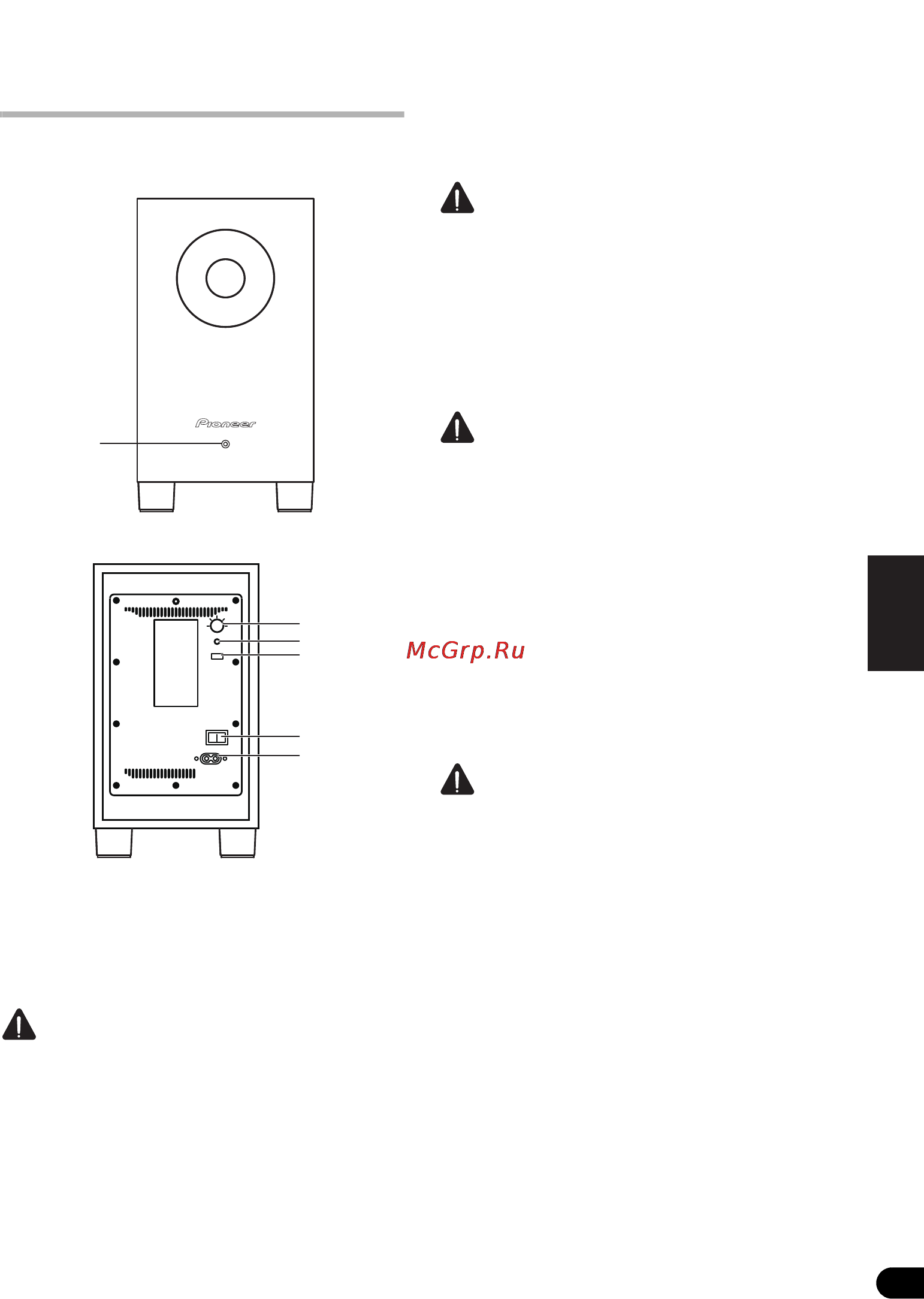 Pioneer S-21W [57/112] Aansluitingen en gebruik s 21w
