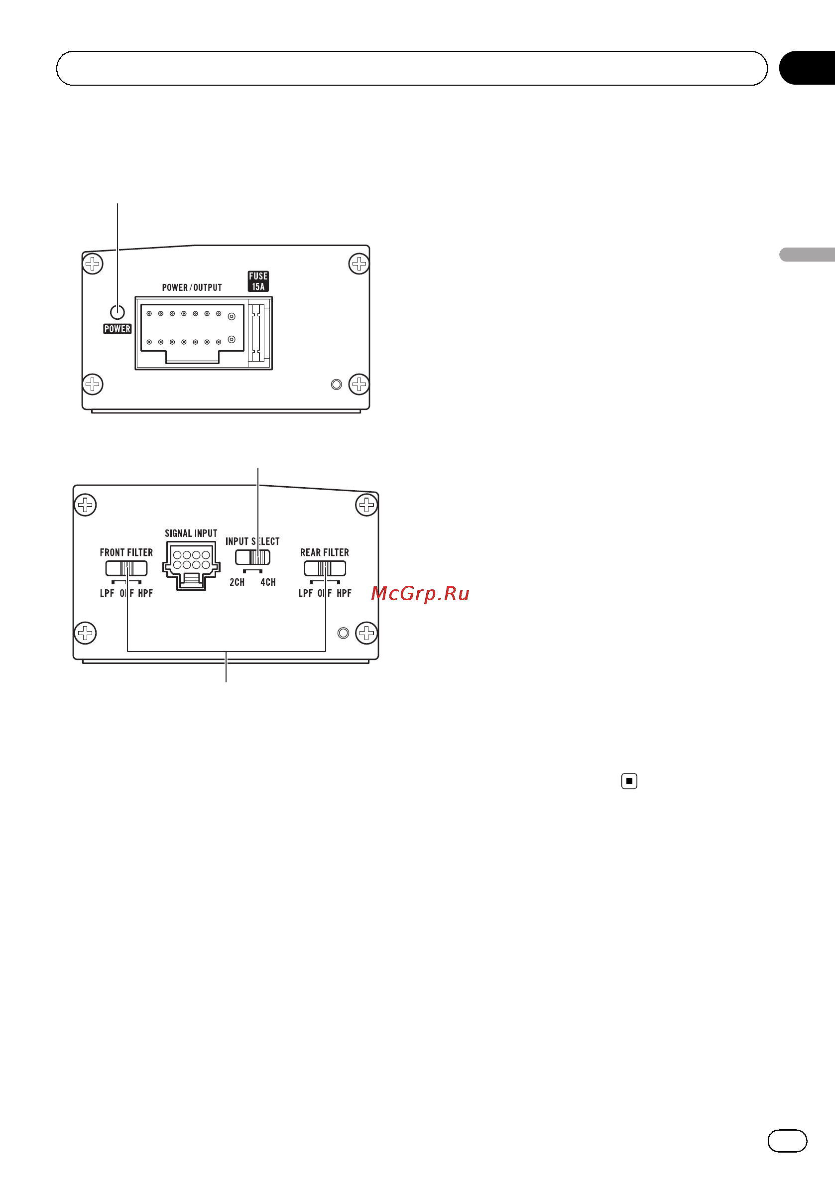 Pioneer gm-d1004 [15/84] Réglage de l appareil