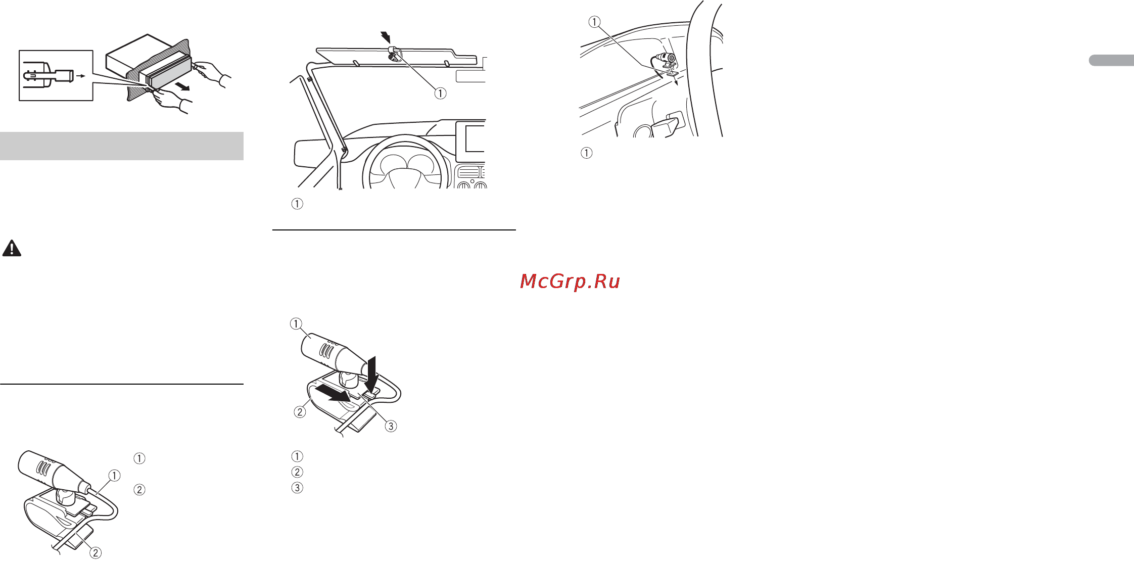 Pioneer mvh-170ub [17/156] Installing the microphone