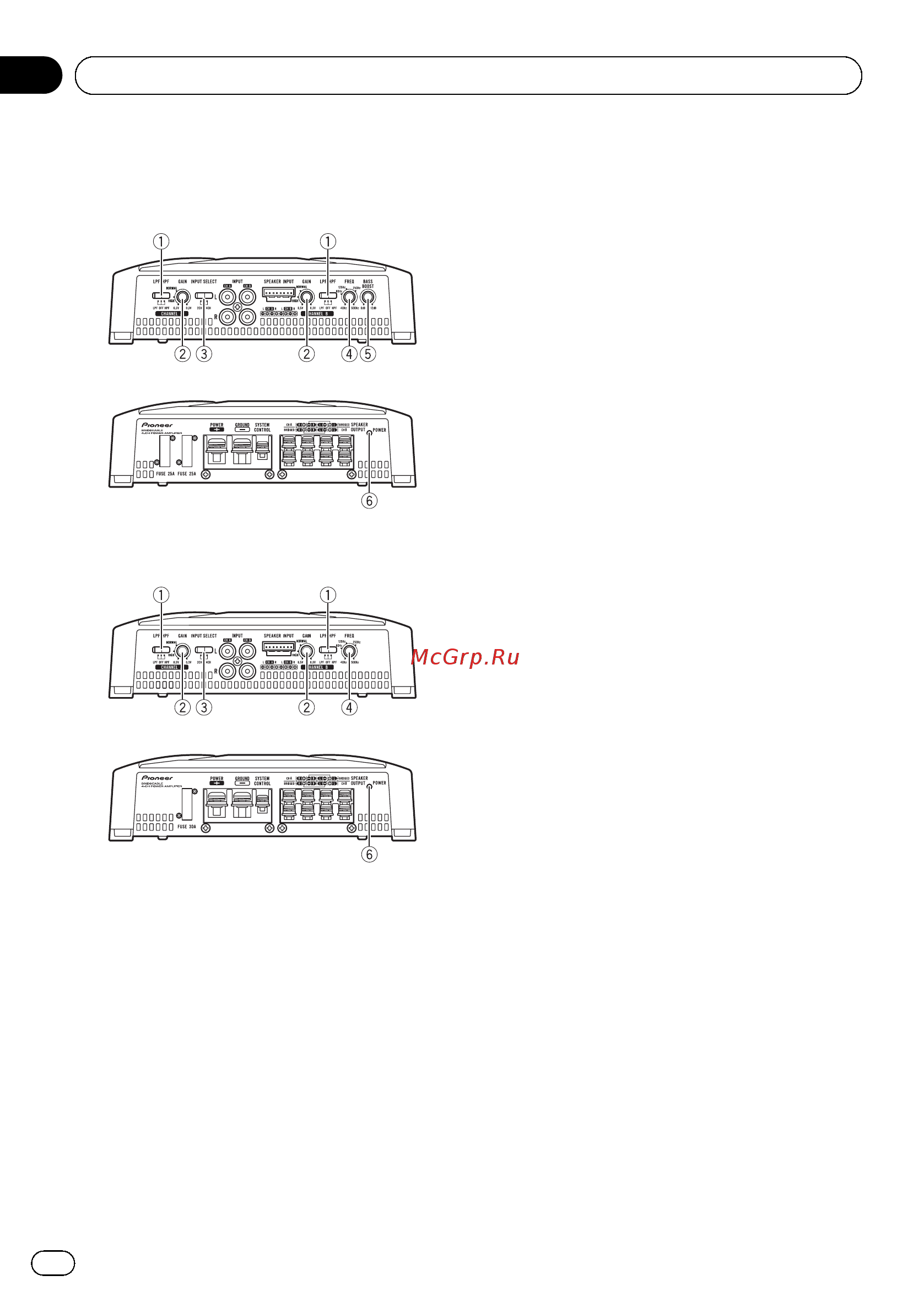 Pioneer GM-A4604 [4/108] Setting the unit