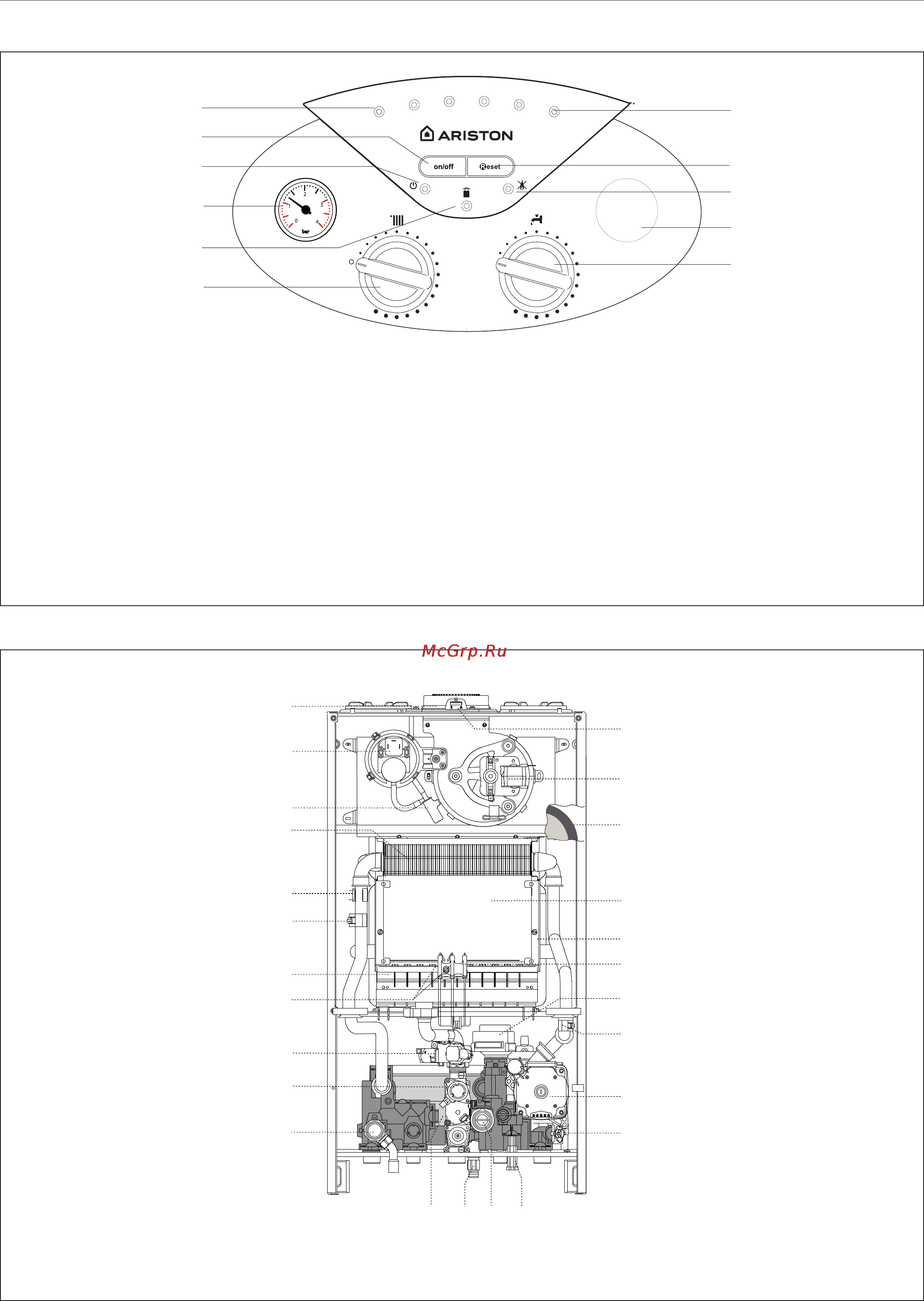 Ariston BS II 24 FF [4/8] Описание котла descrierea produsului