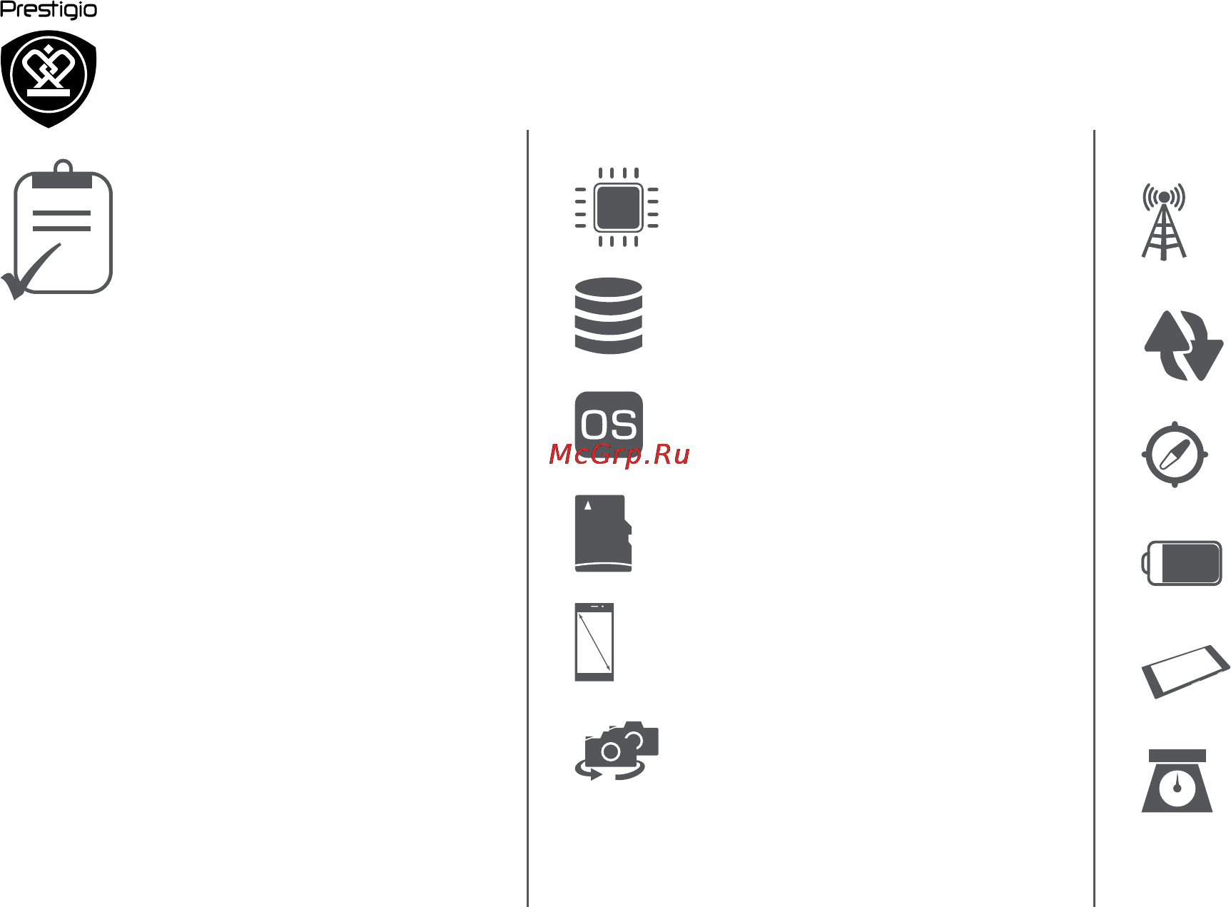 Prestigio multiphone 3405 lte duo [37/39] Specifications