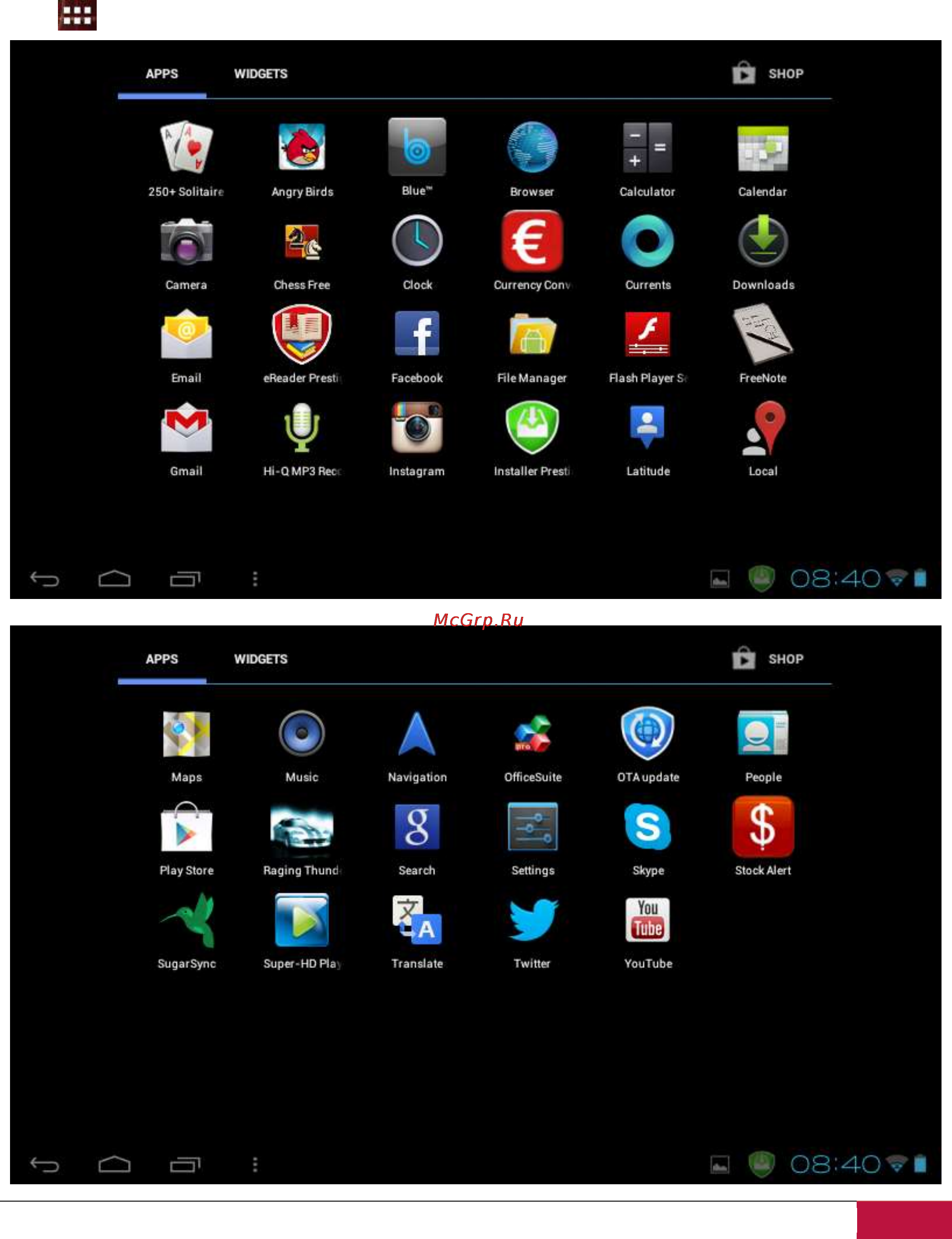 Prestigio multipad 7.0 ultra+ (pmt3677_wi_b_bk) 4gb black [18/58] Shortcuts to add widgets