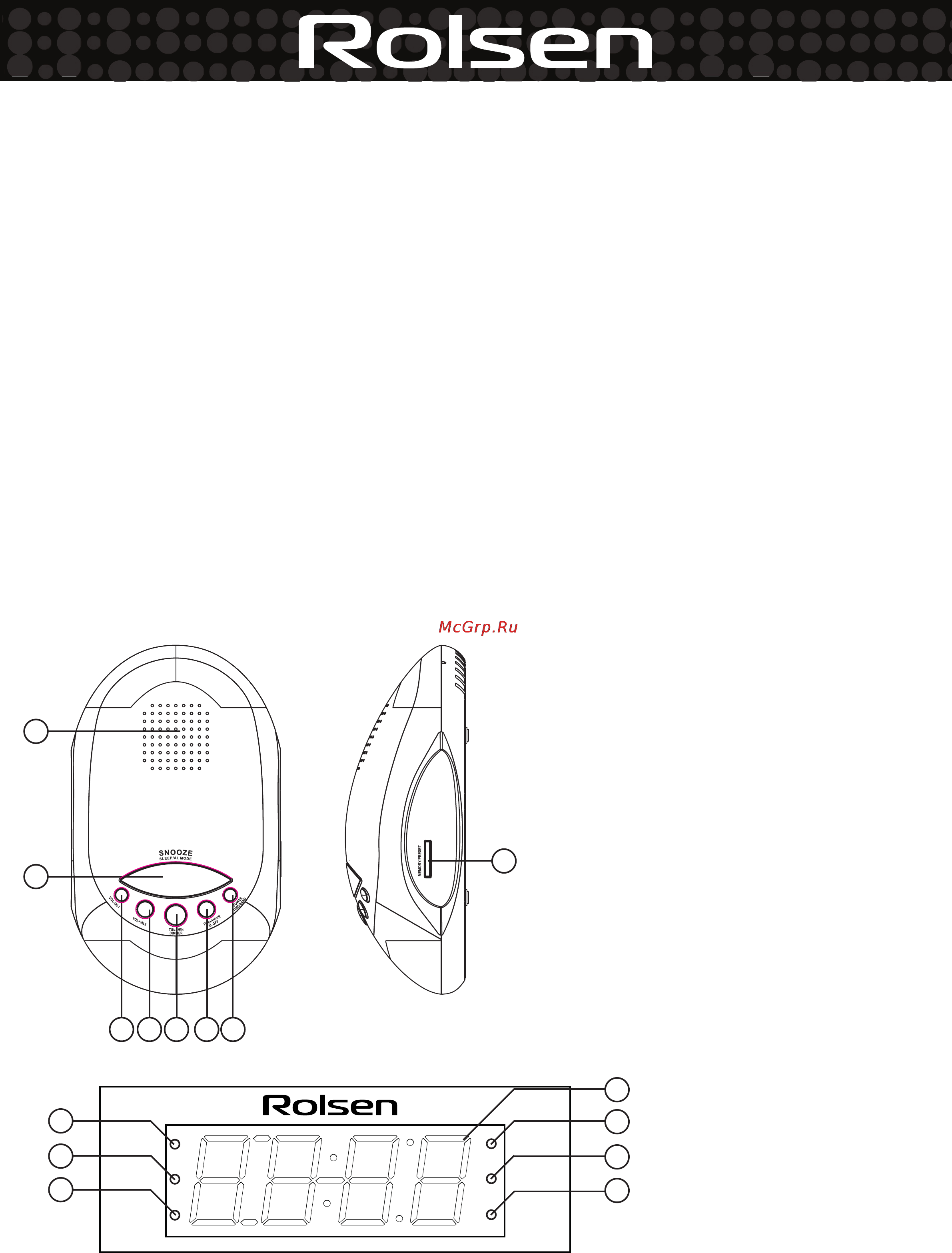 Rolsen CR-160 Инструкция по эксплуатации онлайн
