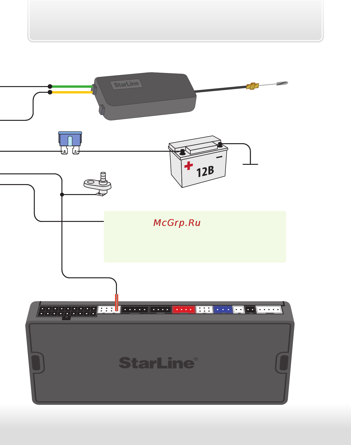 Starline A64 [79/126] Схема подключения кодового реле starline r3 к ...