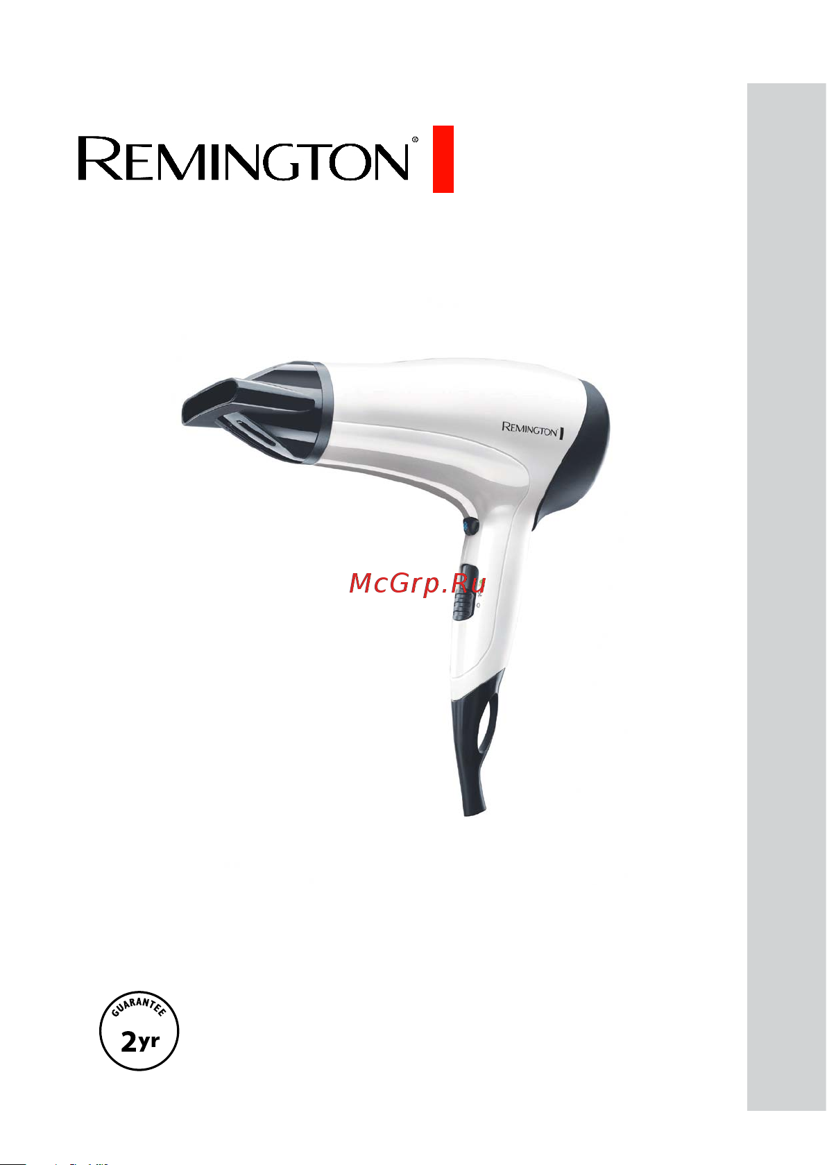 Remington D3015 E51 Power Volume 2000 Dryer Инструкция по эксплуатации онлайн