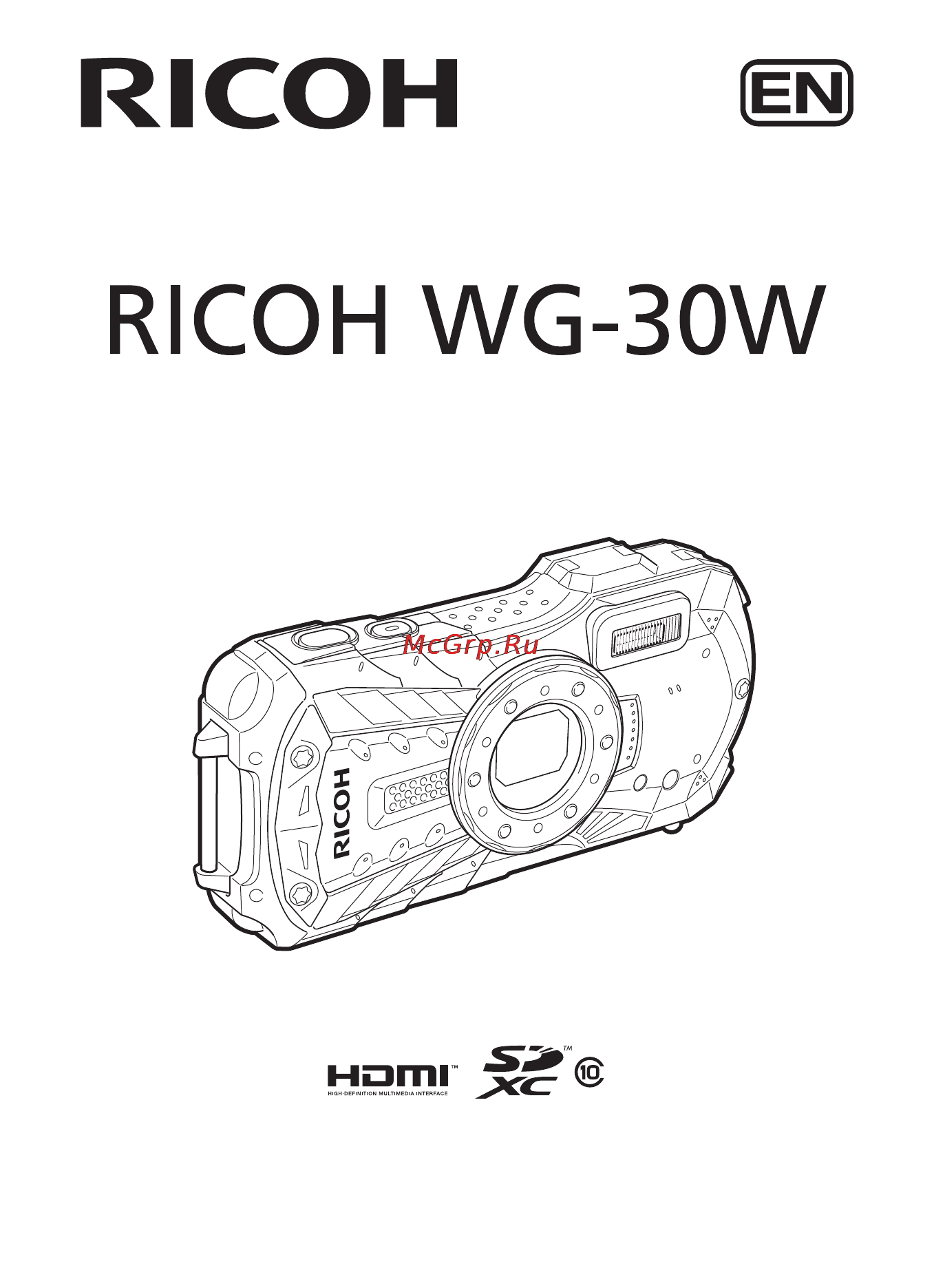 Ricoh wg-30 Инструкция по эксплуатации онлайн