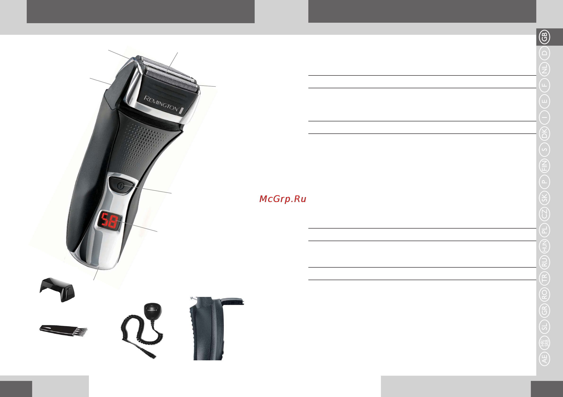 Remington f7800 titanium-x [2/60] C charging your shaver