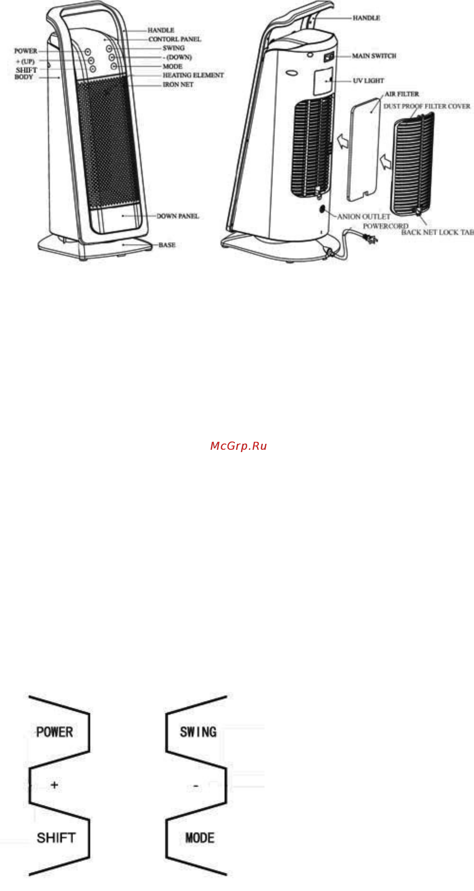 Bork HP ROF 5520 BK [6/13] Панель управления