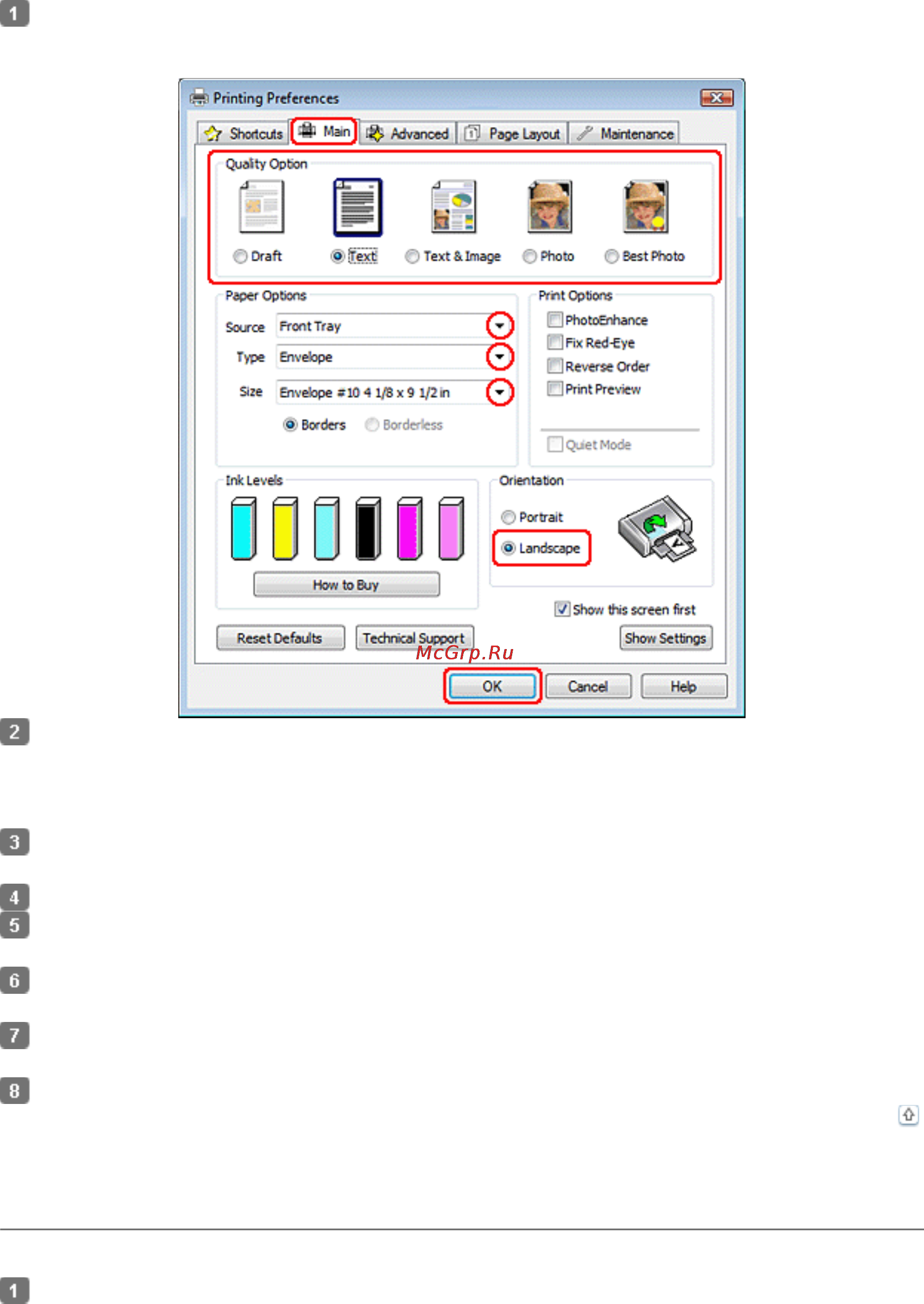 Epson Stylus Photo PX720WD [26/92] Настройки драйвера в mac os x 10 или 10
