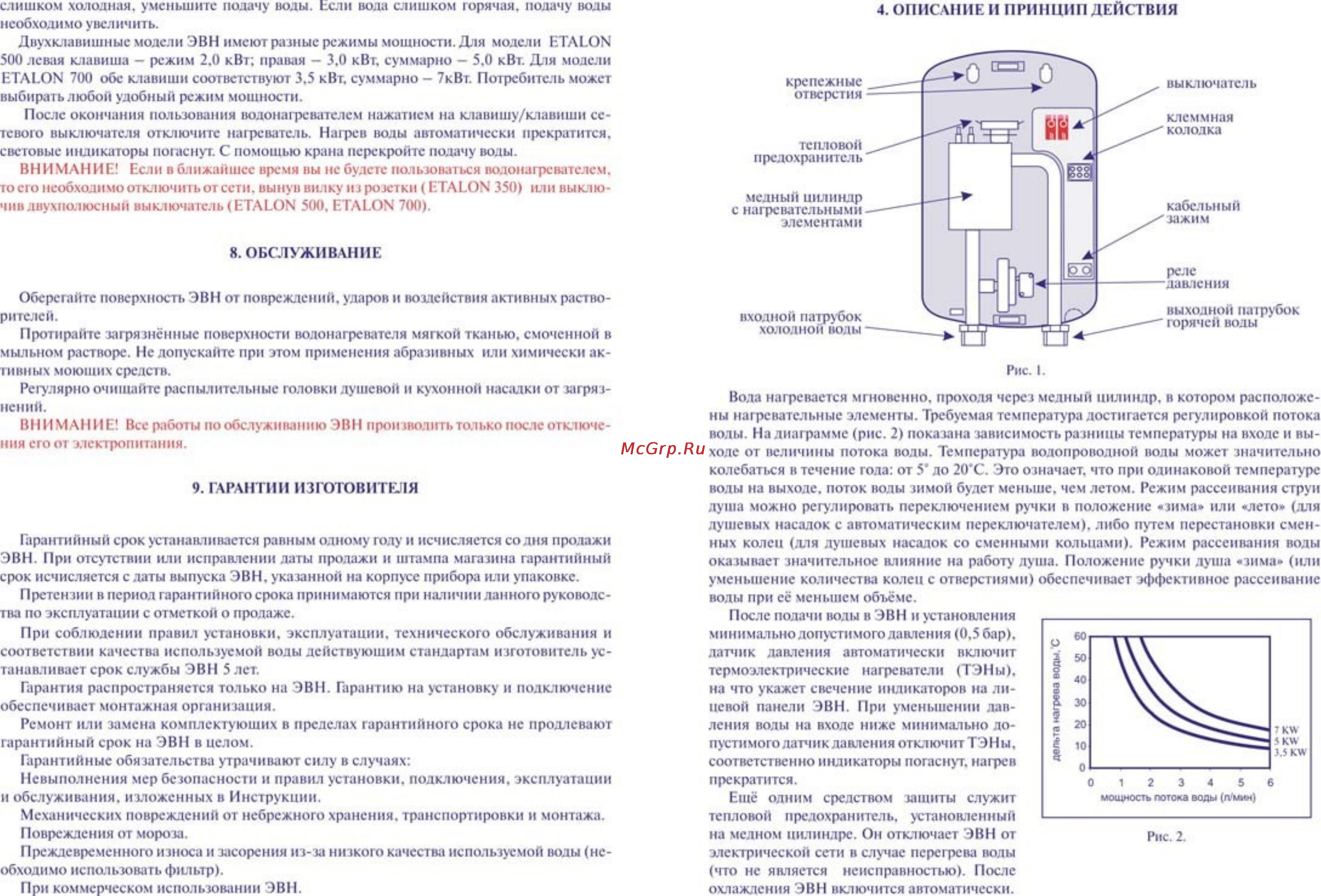 Etalon 5 душ+кран Инструкция по эксплуатации онлайн [3/4] 15595
