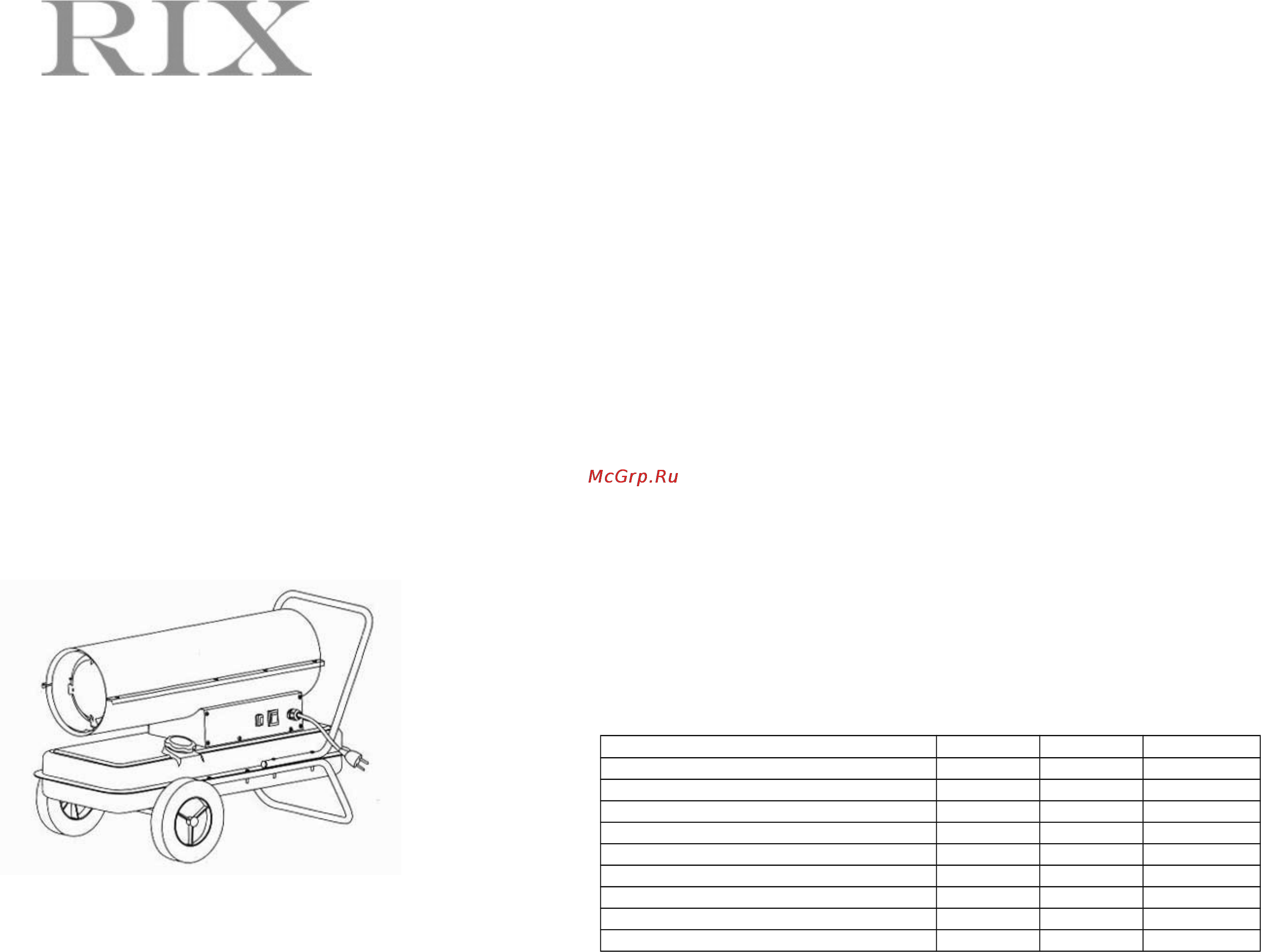 Rix BDO-20 Инструкция по эксплуатации онлайн