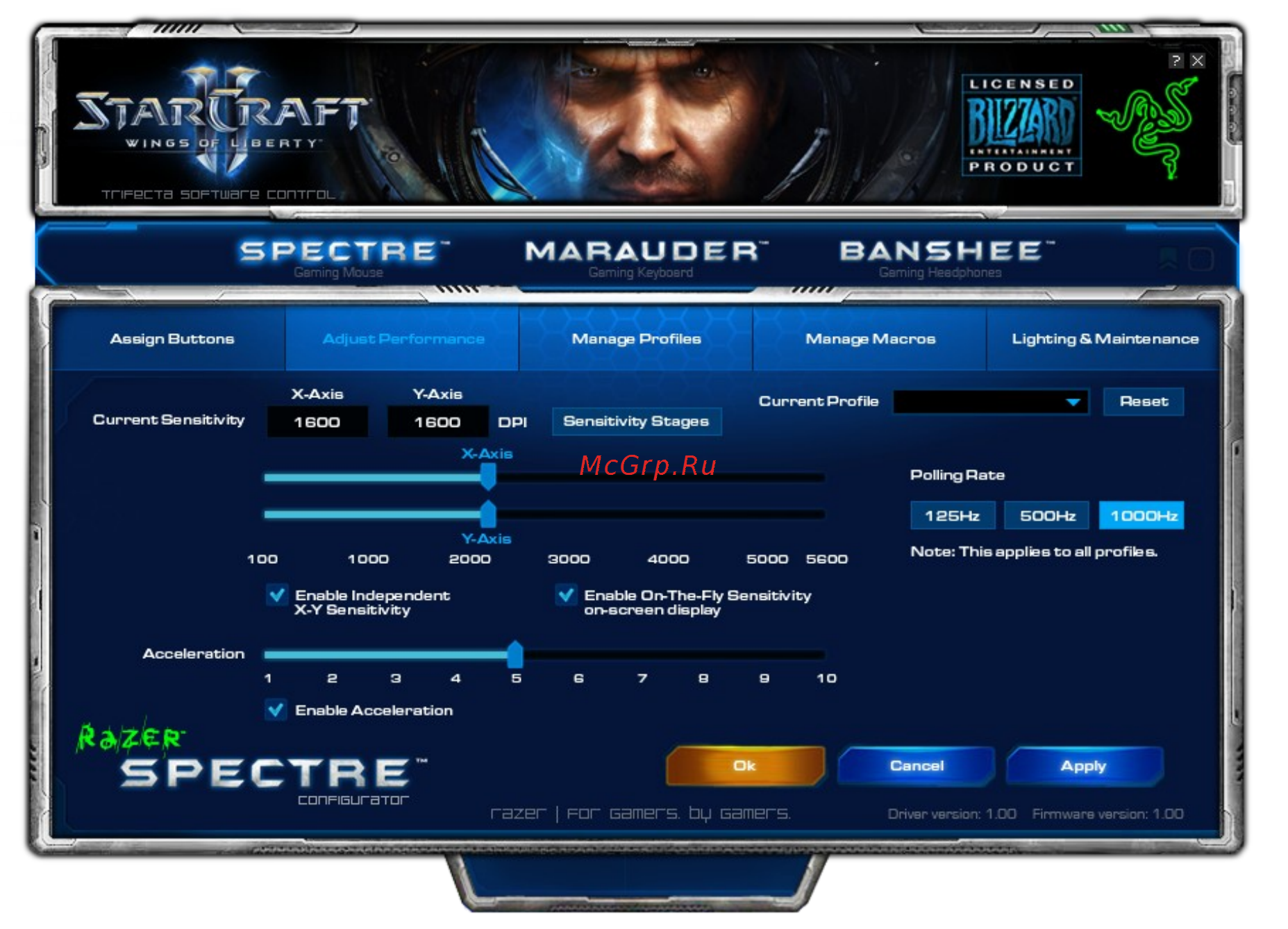 Razer Spectre StarCraft 2 Инструкция по эксплуатации онлайн [6/19] 33650