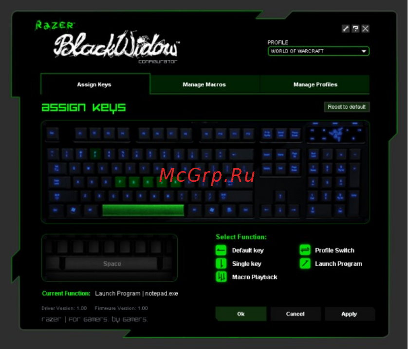 Razer Widow ULTIMATE Bl Инструкция по эксплуатации онлайн [3/8] 48410