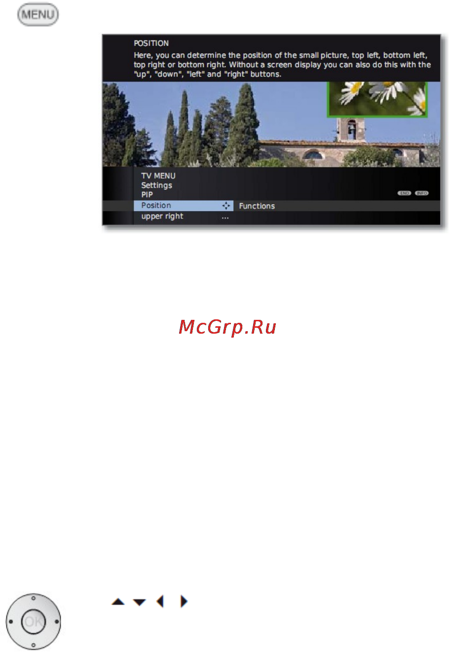 Loewe Xelos 50422T80 Silver [50/150] Пояснение опций настроек в меню pip