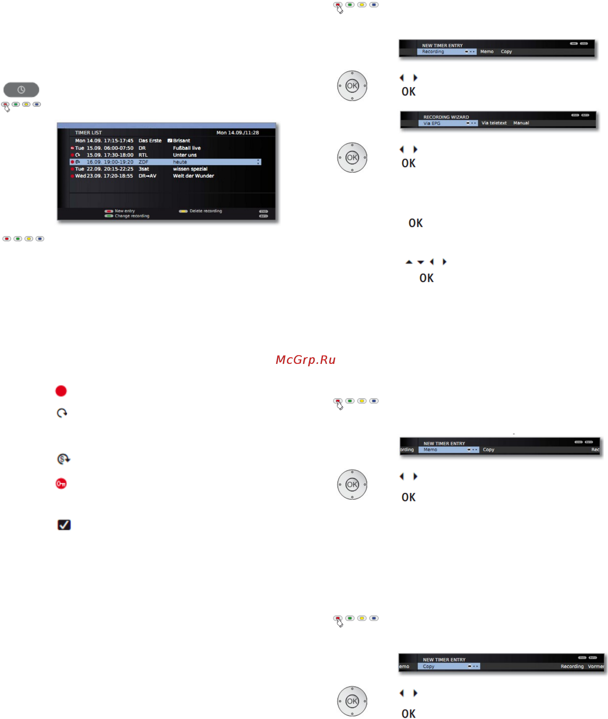 Loewe Connect 51408U82 White [184/231] Программирование таймера с помощью таблицы таймера