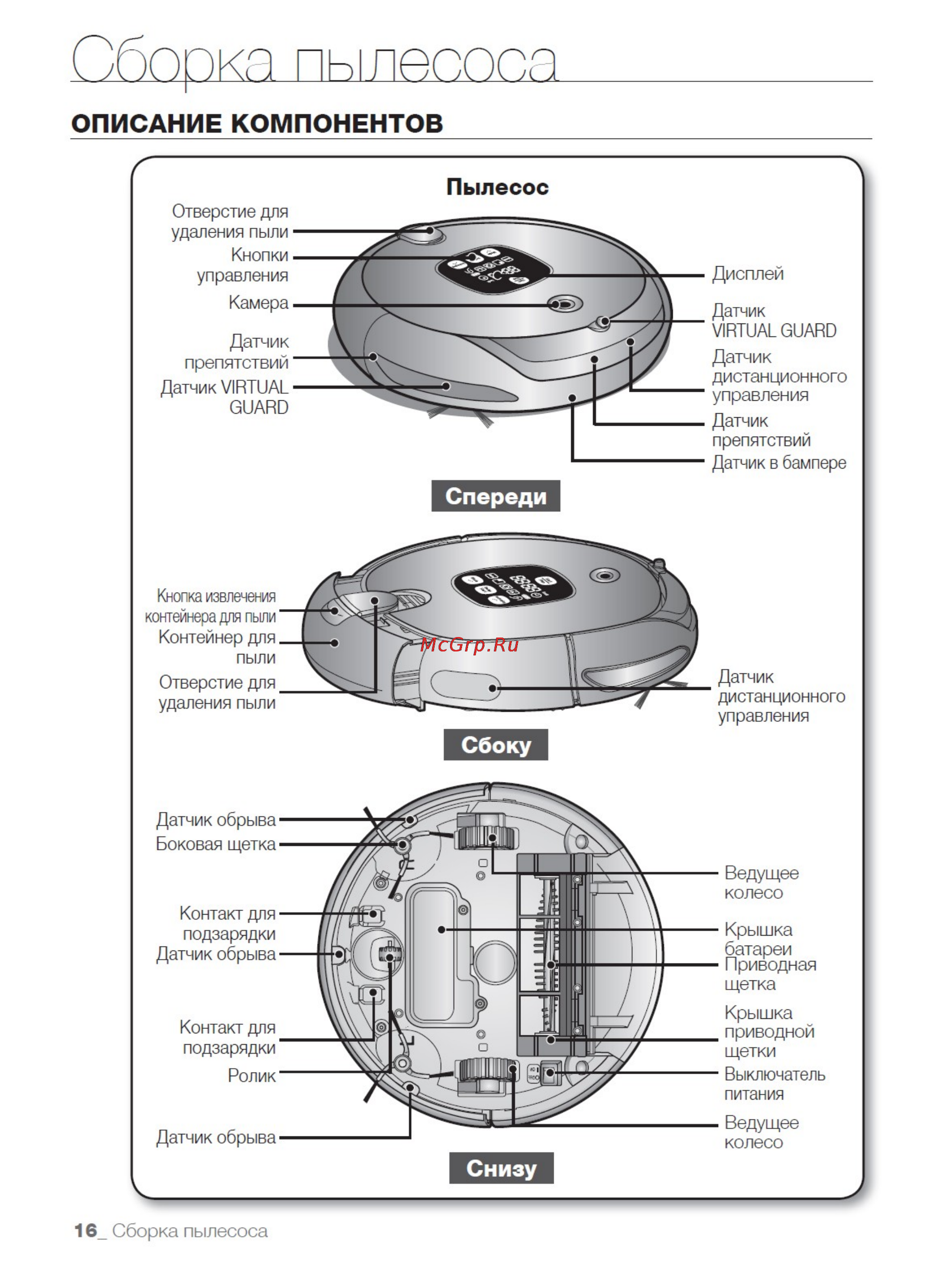 Samsung SR-8895L3A [16/48] Сборка пылесоса