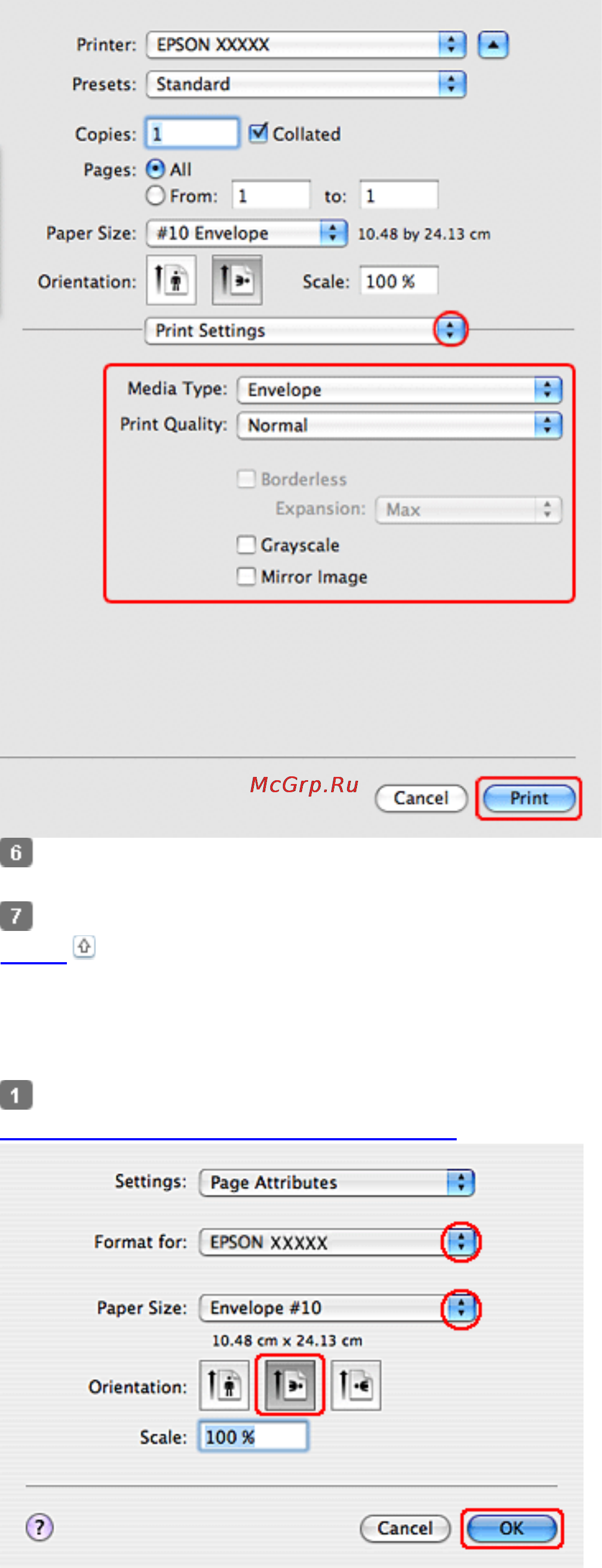 Epson Stylus SX435W [27/146] Настройки драйвера в mac os x 10