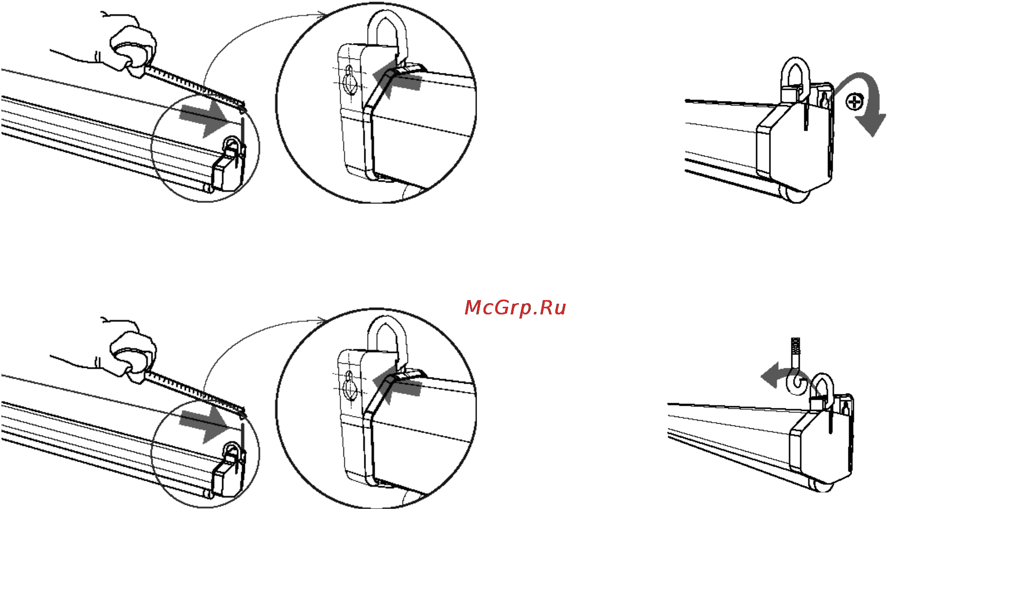 Viewscreen Scroll 203x153MW [2/3] Монтаж экрана