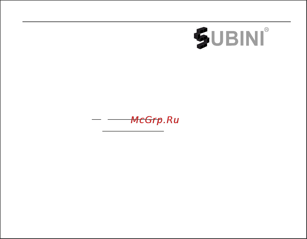 Subini G2W [20/21] Гарантийный талон