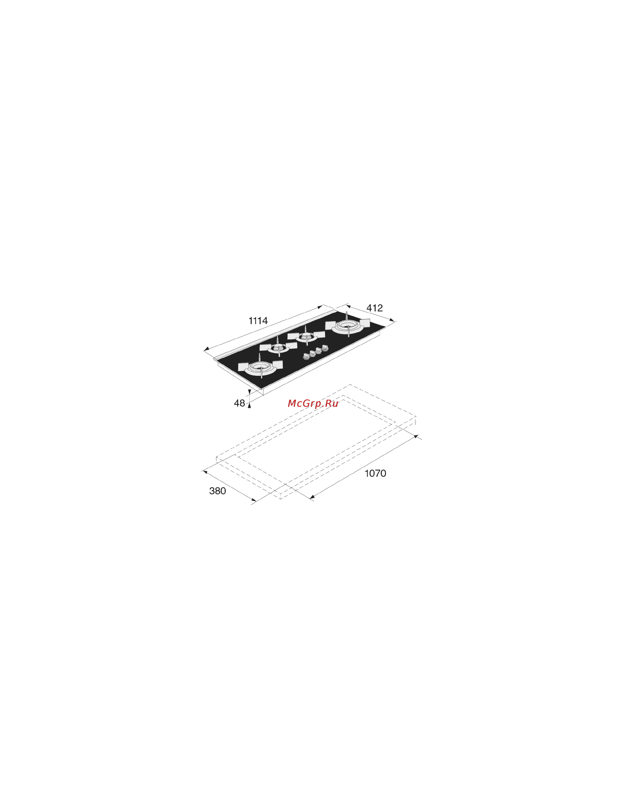 Asko HG1145AB Размеры и схема установки онлайн