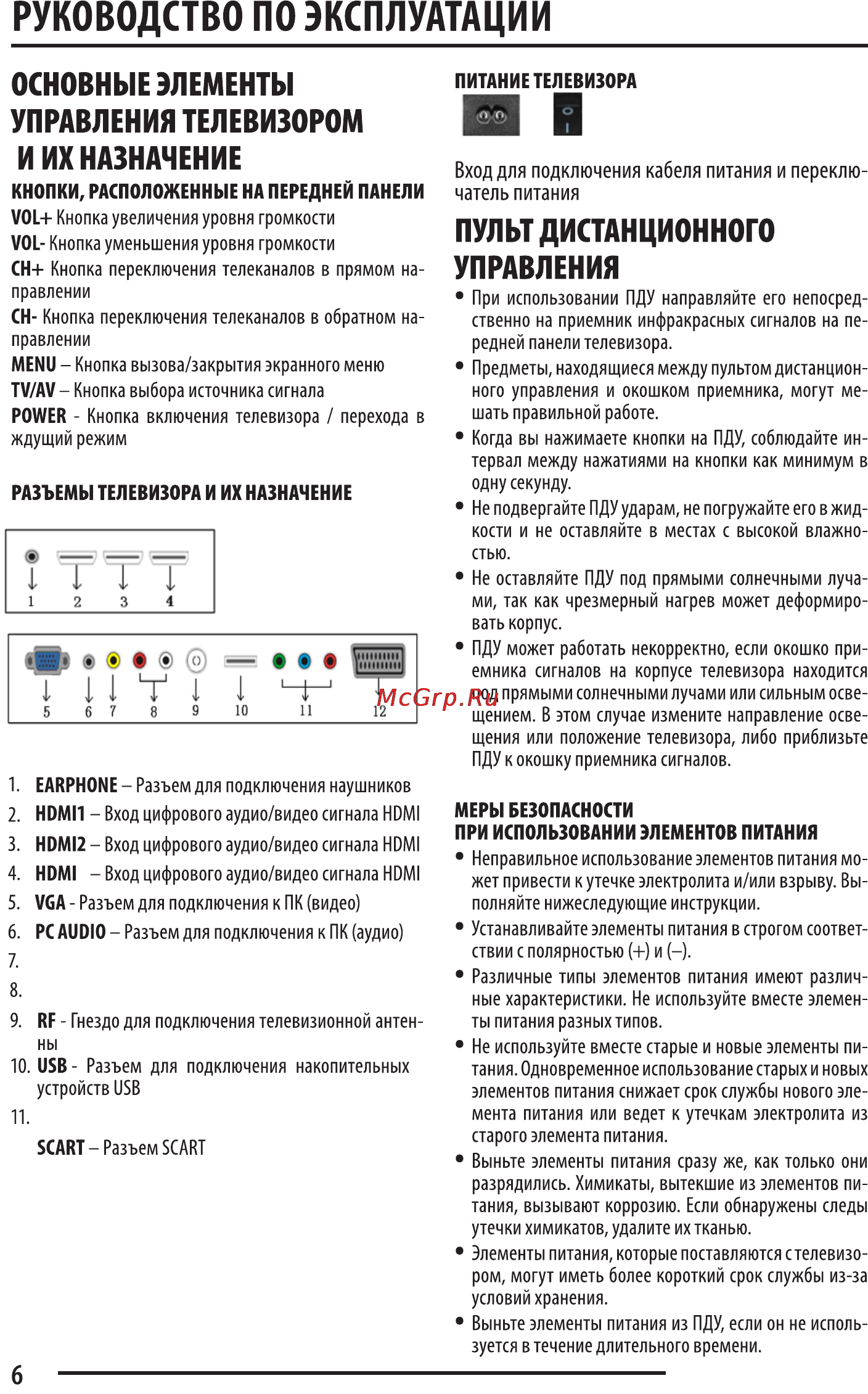Supra stv-lc32520wl Инструкция по эксплуатации онлайн [6/22] 163220
