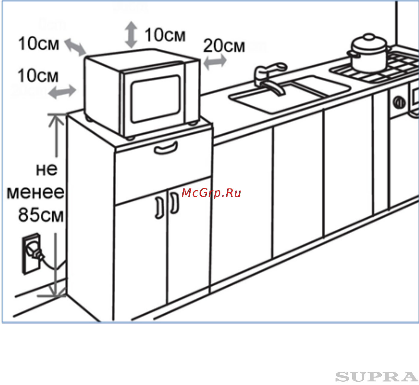 Supra mw-g2112tw [6/20] Установка печи