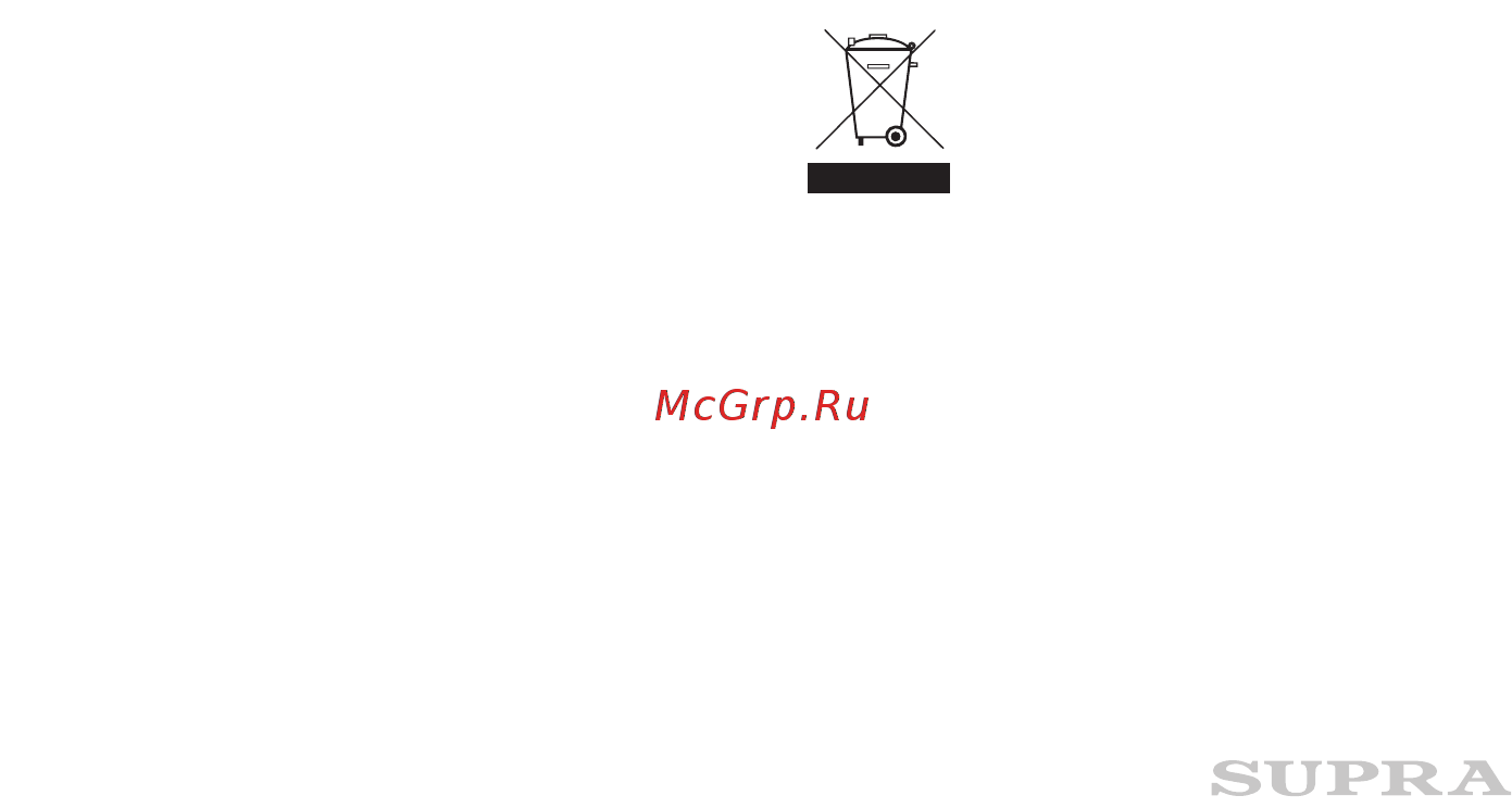 Supra mws-2103mw [12/14] Возможные неполадки и способы их устранения