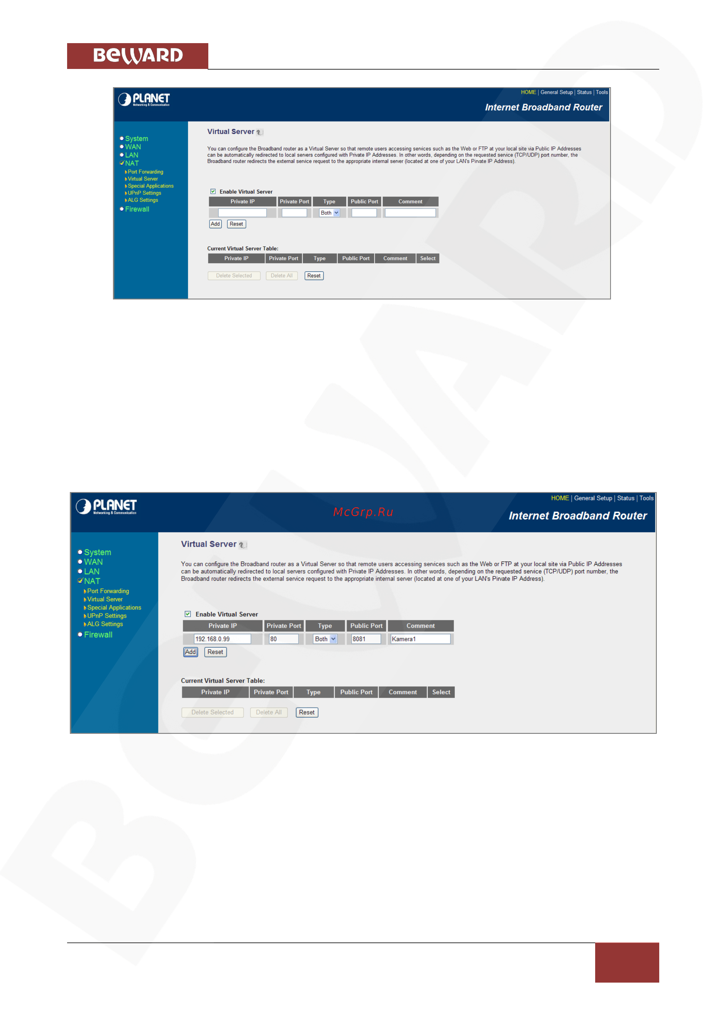 BEWARD BD3730M [78/110] Глава 7 подключение ip камеры к сети интернет