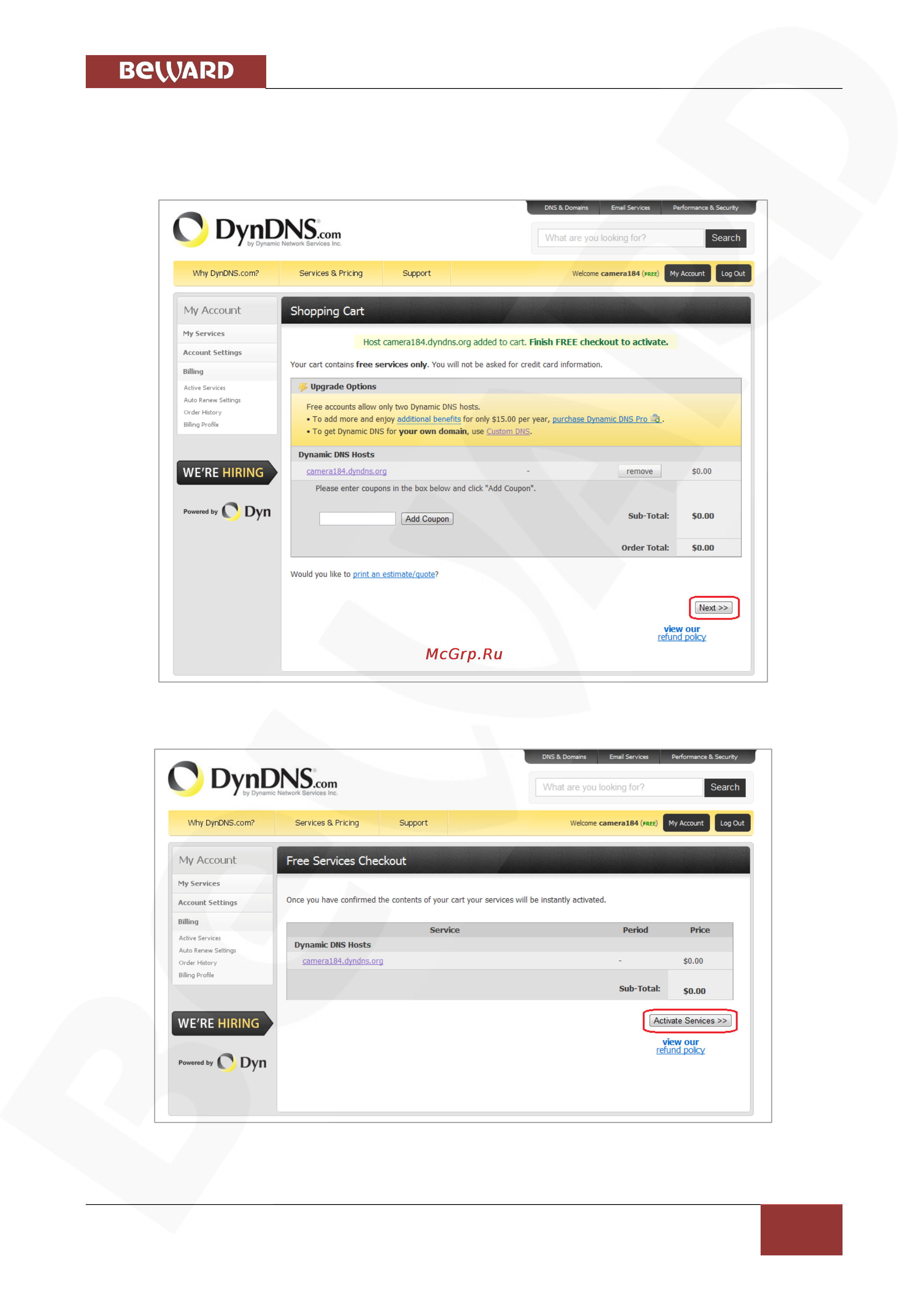 BEWARD BD3170 [89/110] Глава 7 подключение ip камеры к сети интернет