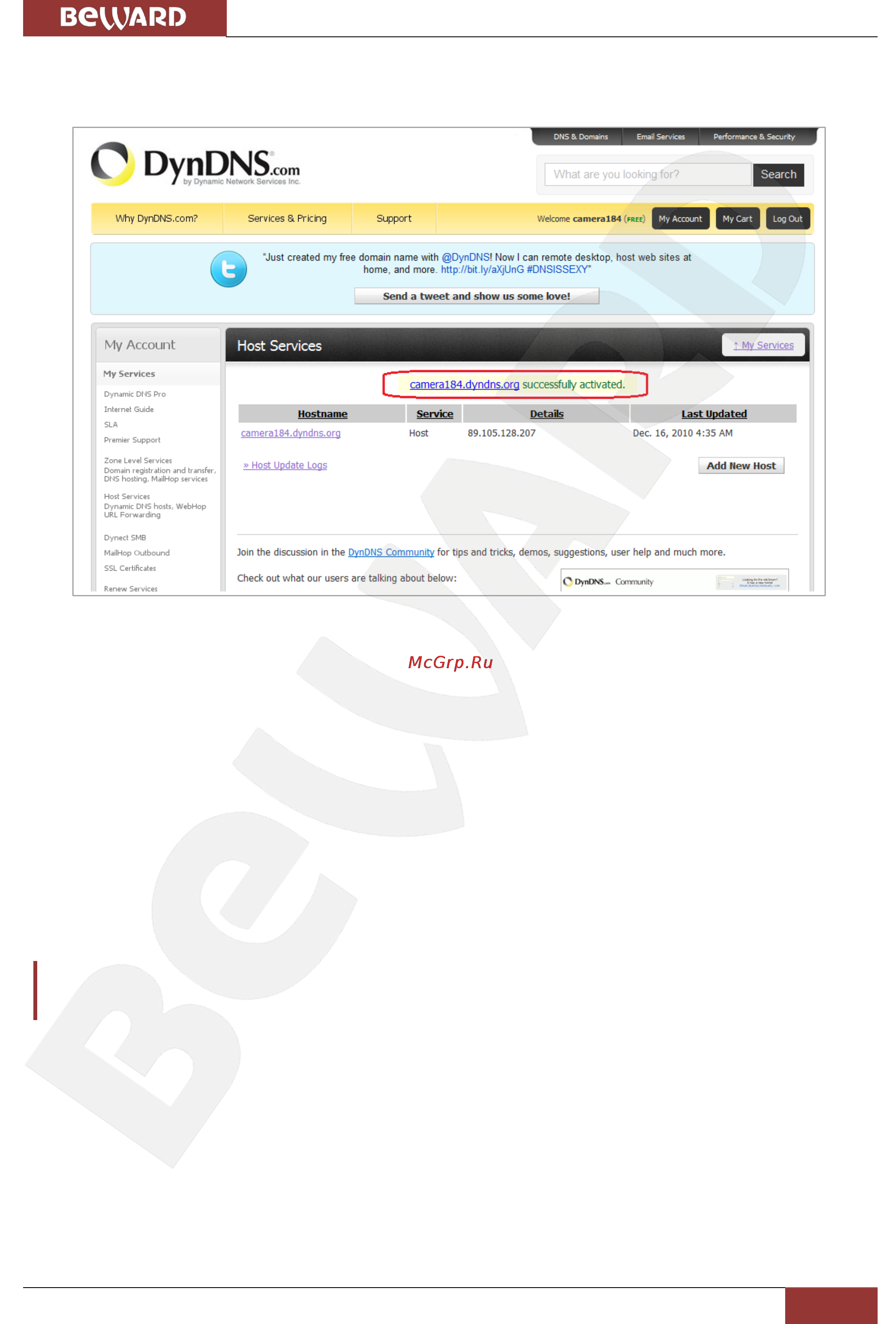 BEWARD N1250 [103/125] Глава 8 подключение ip камеры к сети интернет