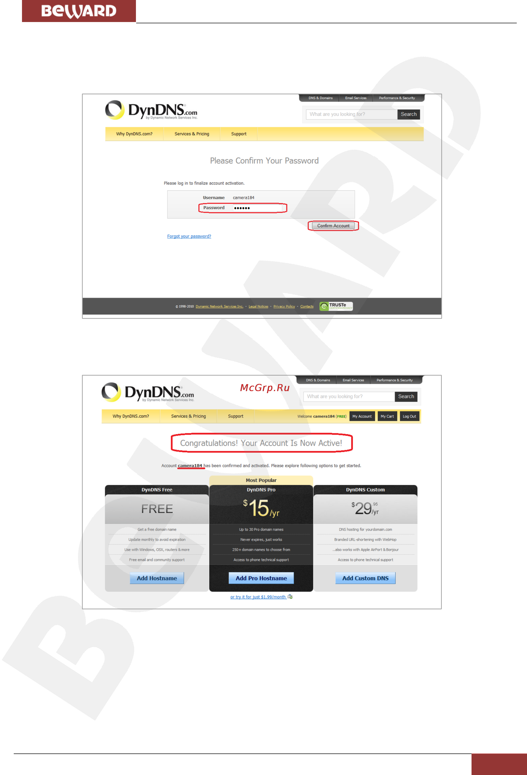 BEWARD N630 [56/86] Глава 6 подключение ip камеры к сети интернет
