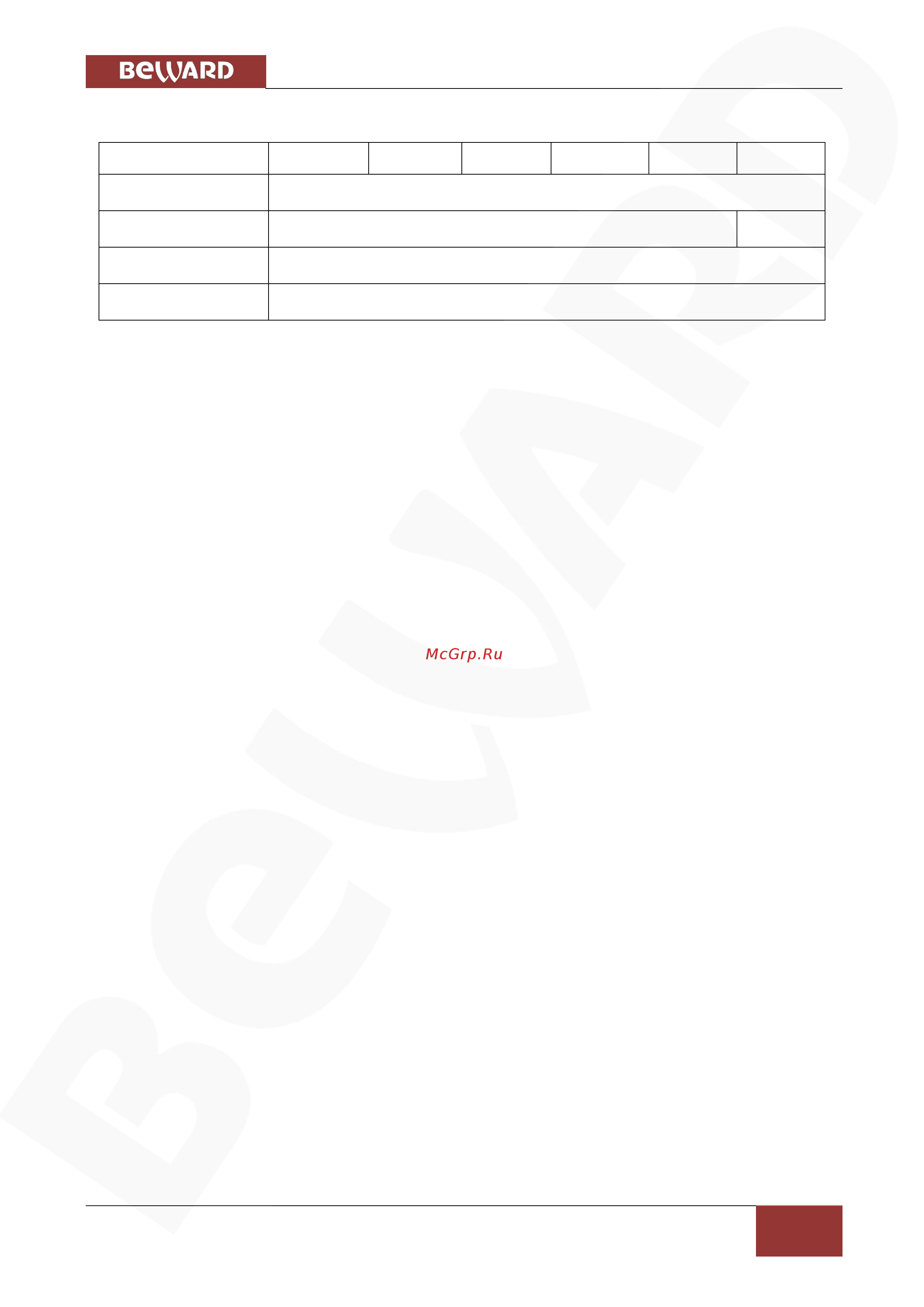 BEWARD BD134P [6/156] Комплект поставки