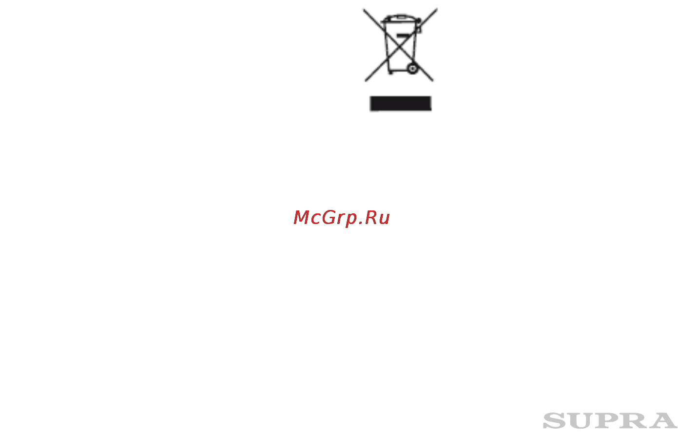 Supra mws-2128ss [14/16] Возможные неполадки и способы их устранения