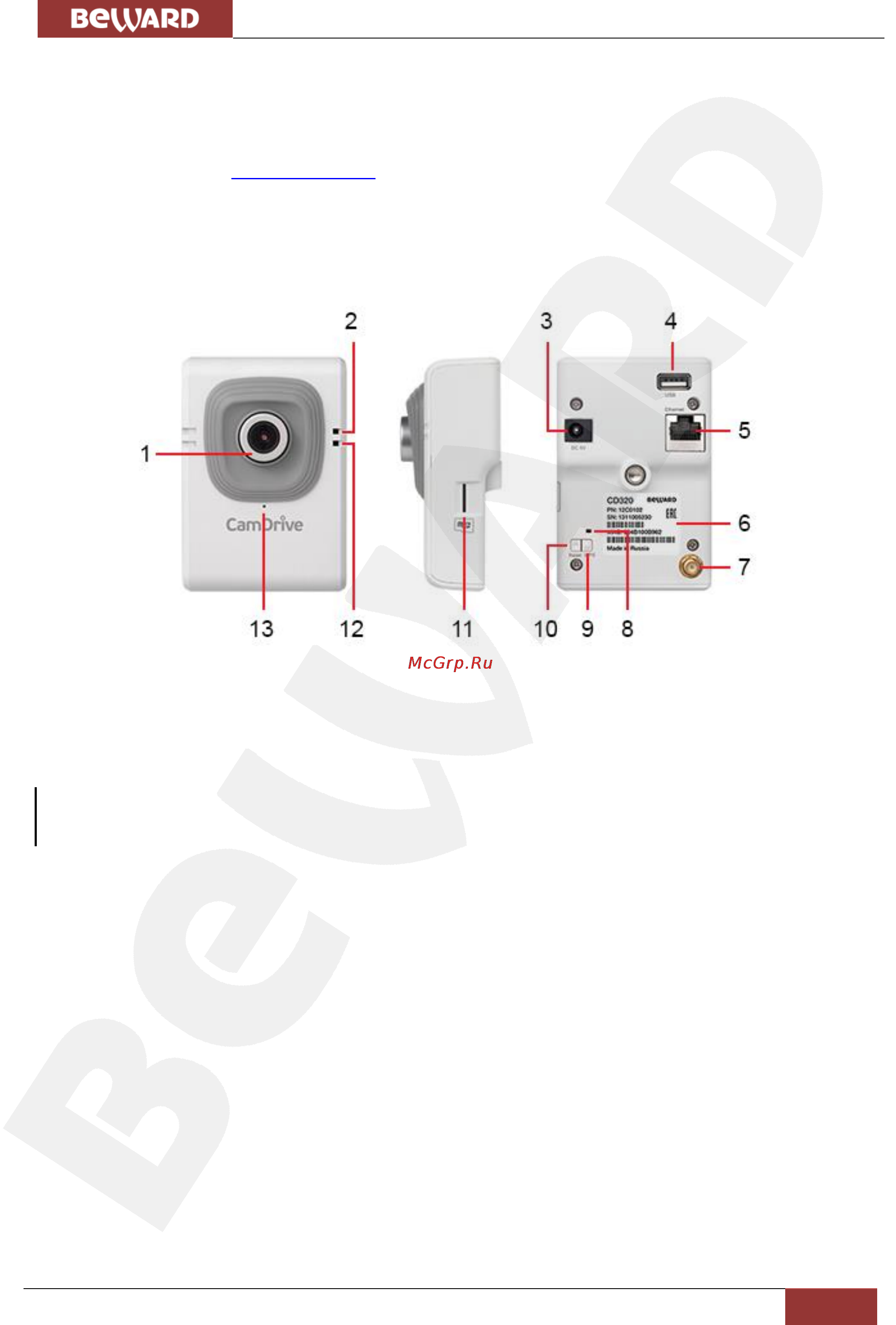 BEWARD CD320 [6/45] Глава 2 общие сведения