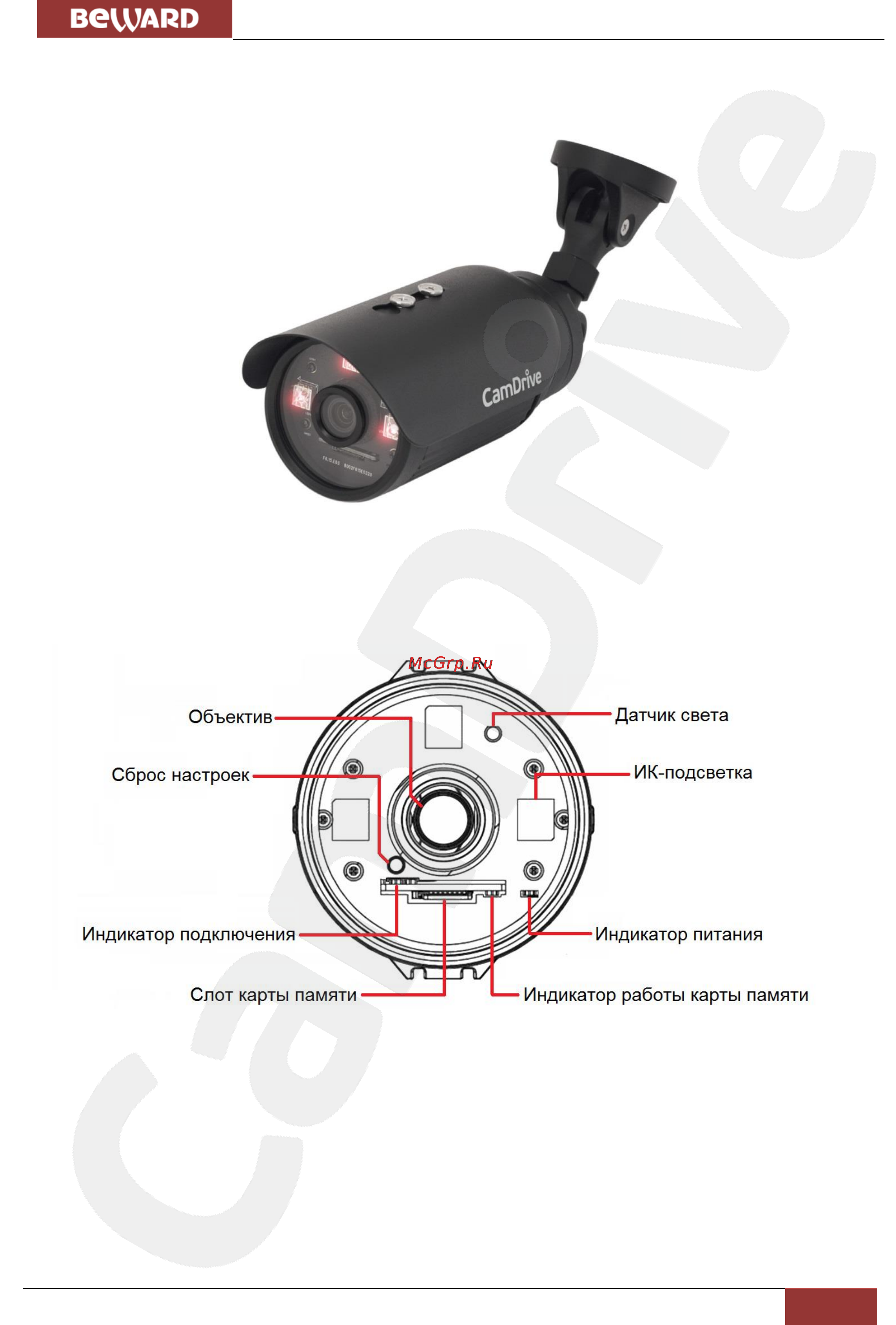 BEWARD CD600 [4/31] Внешний вид ip камеры
