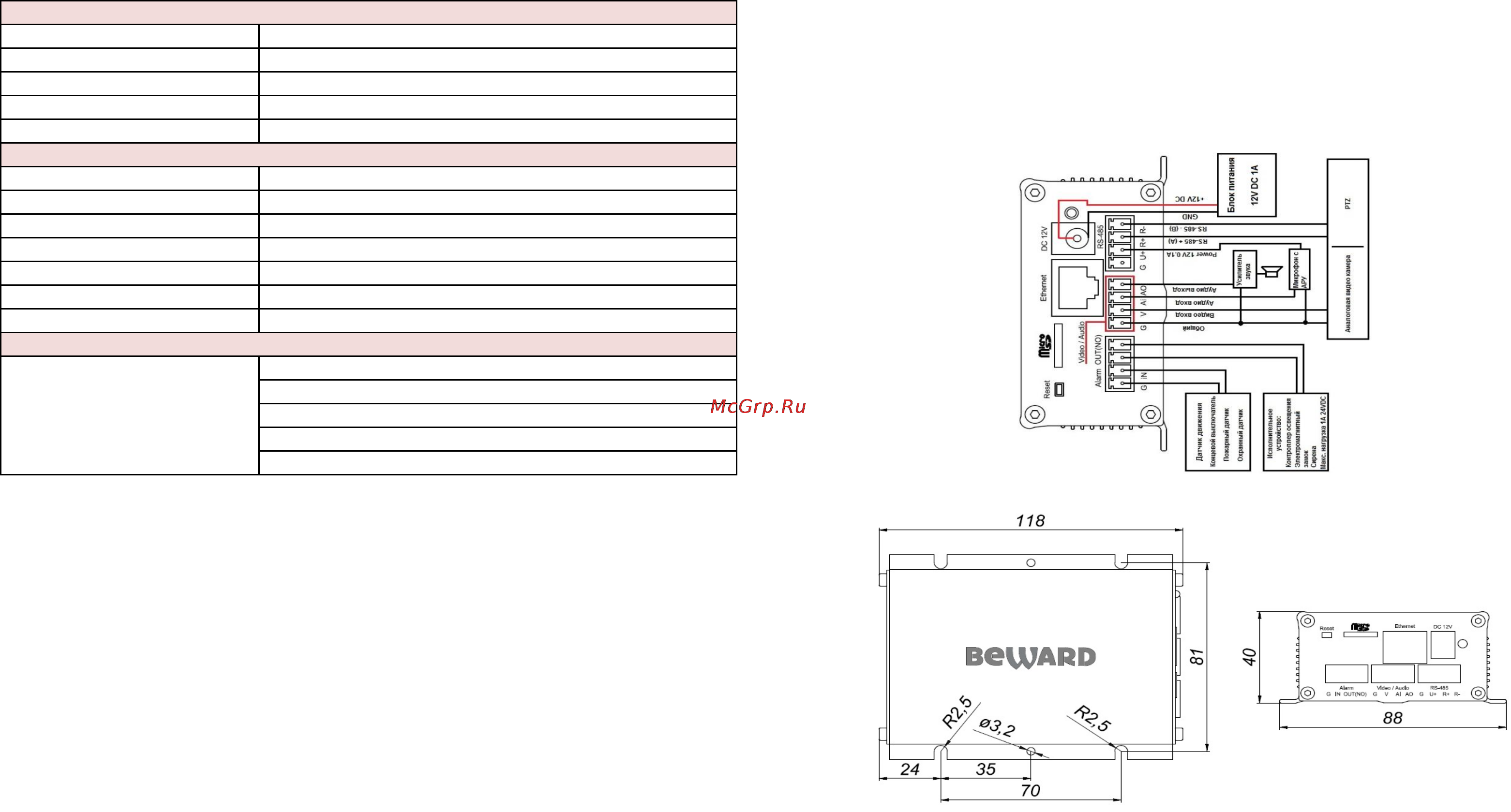 BEWARD B101S [2/2] Назначение