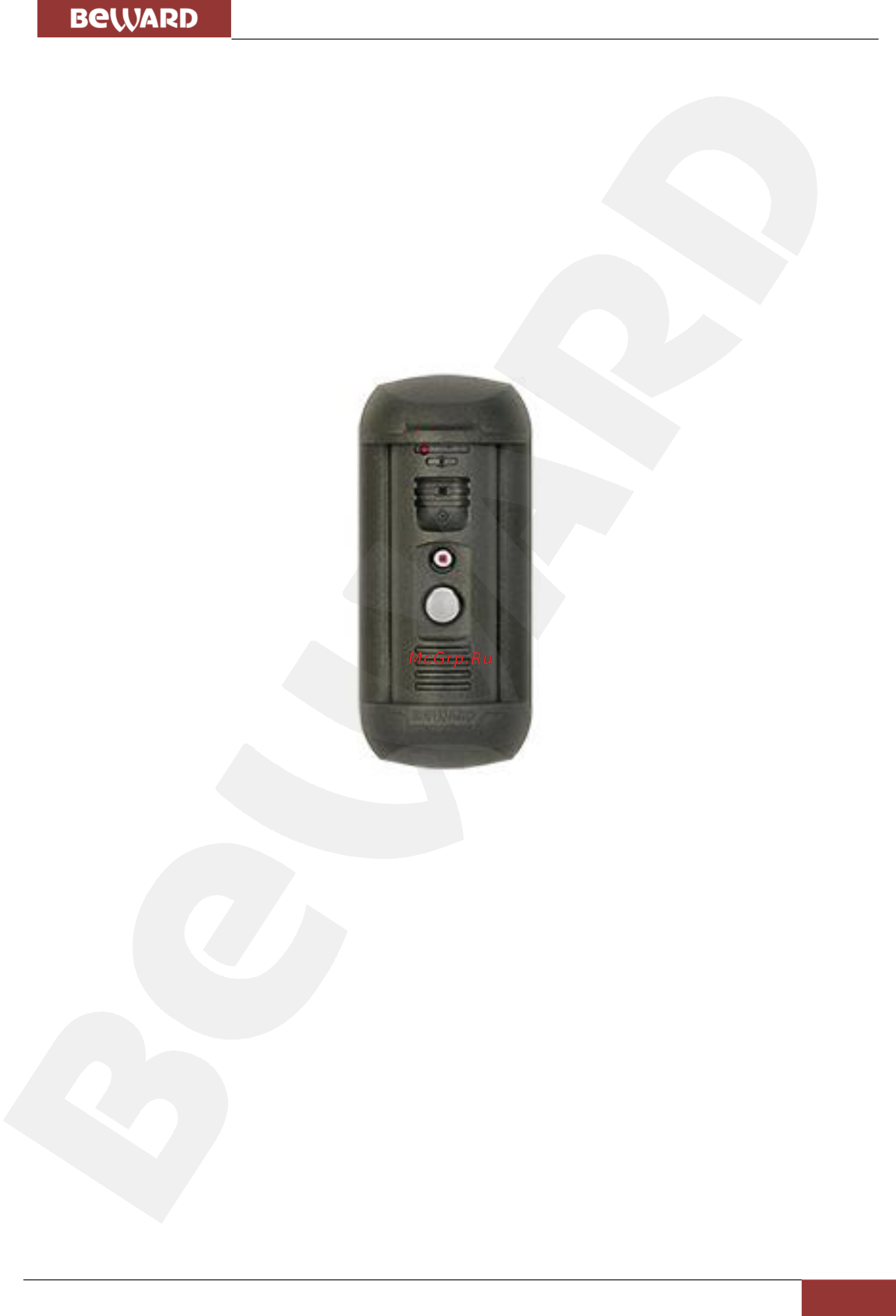 BEWARD DS03M [6/87] Общие сведения об ip видеодомофоне beward ds03m p