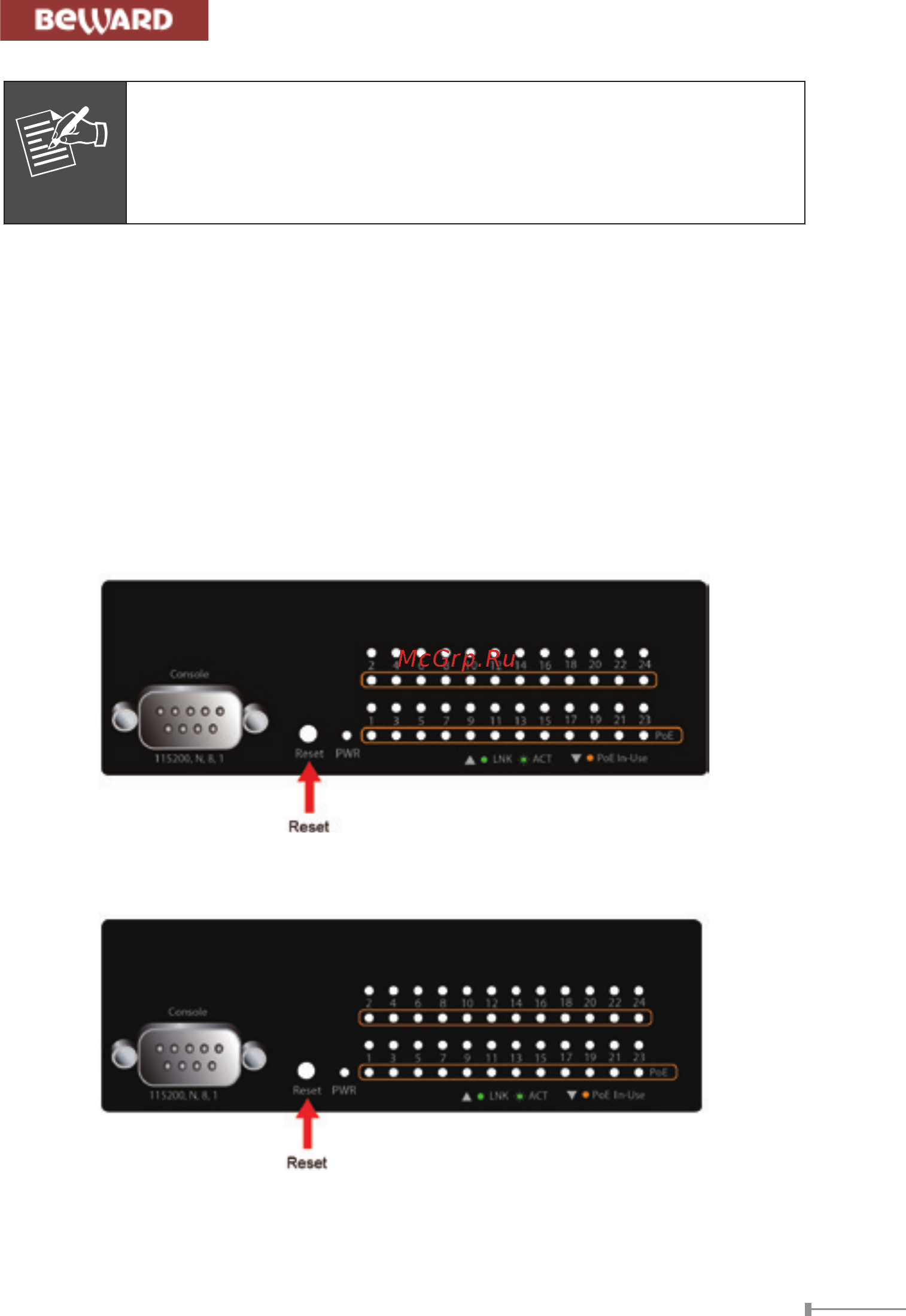 BEWARD STW-02404HP [11/12] Changing ip address or forgetting admin password