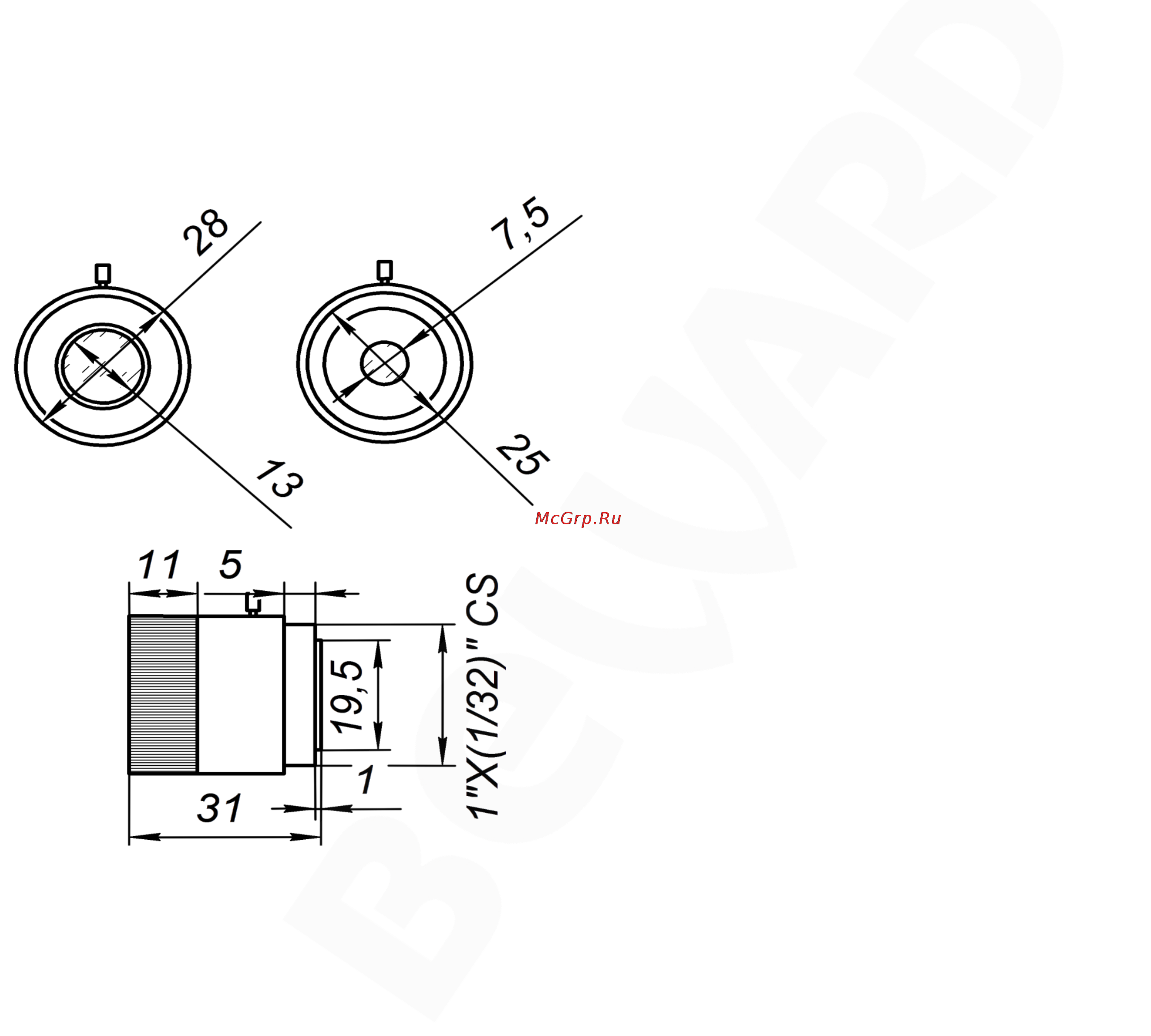 BEWARD BH0614FIR125 [2/2] Габаритный чертеж
